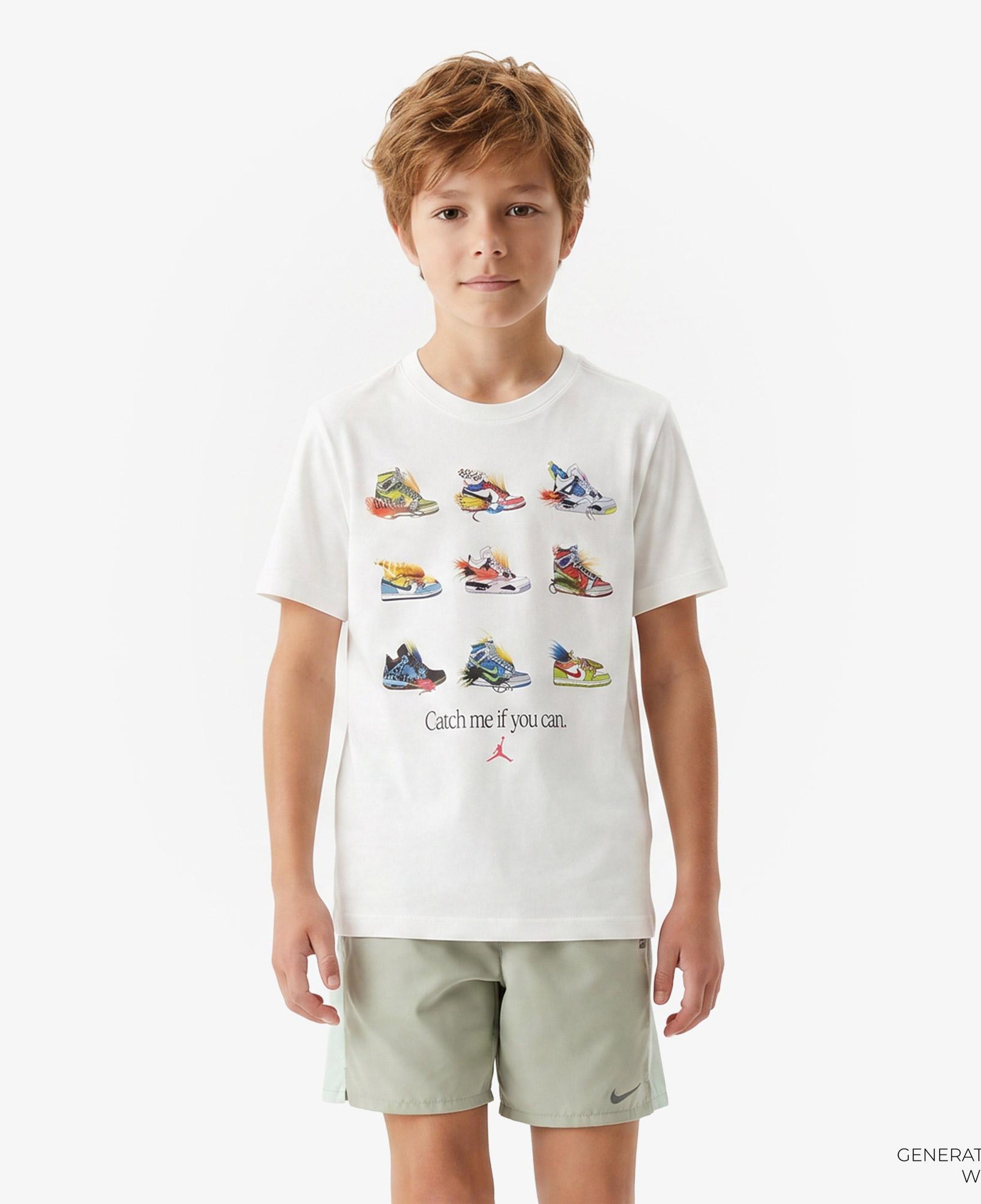 Jordan Fishing Lures Erkek Çocuk Krem Rengi T-Shirt