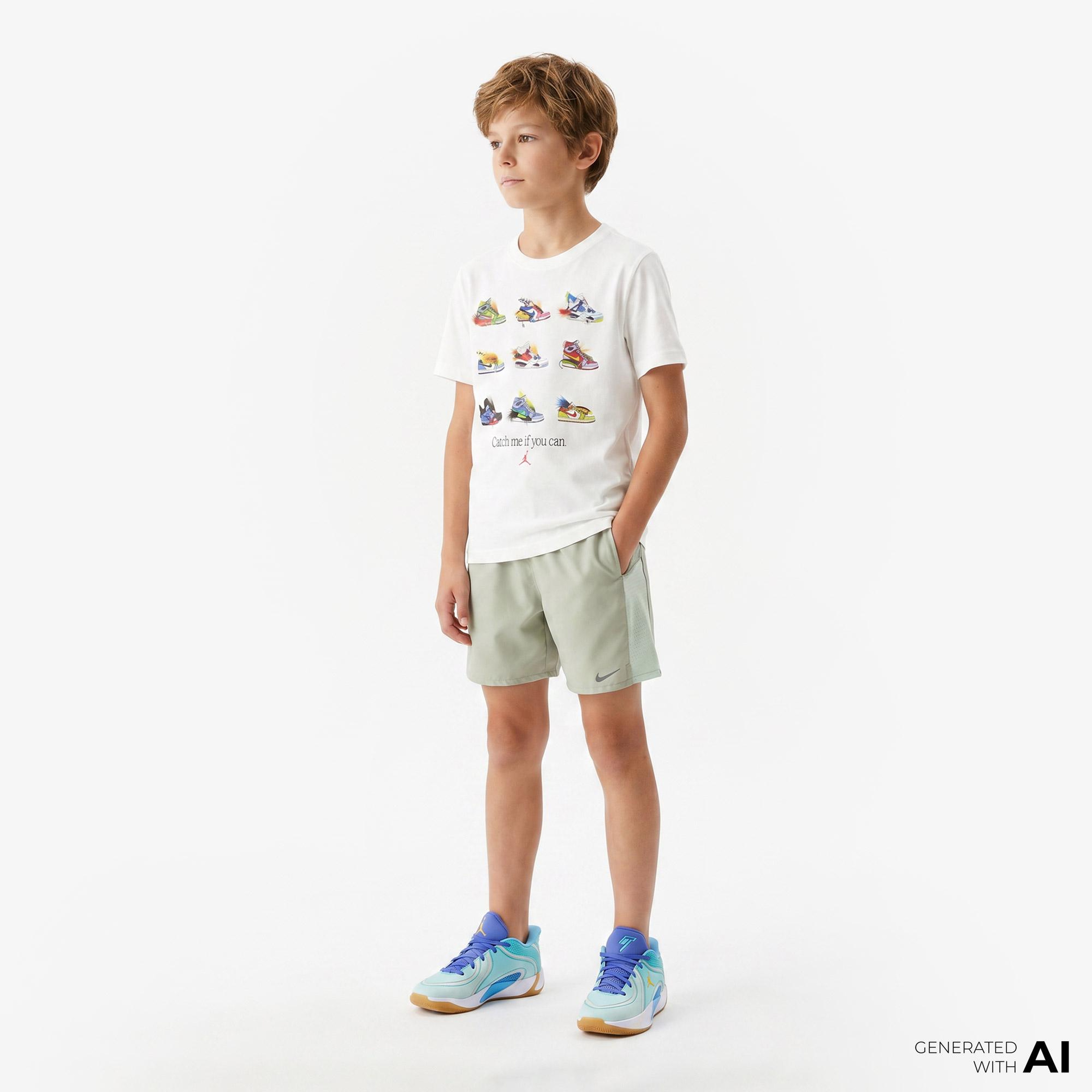 Jordan Fishing Lures Erkek Çocuk Krem Rengi T-Shirt