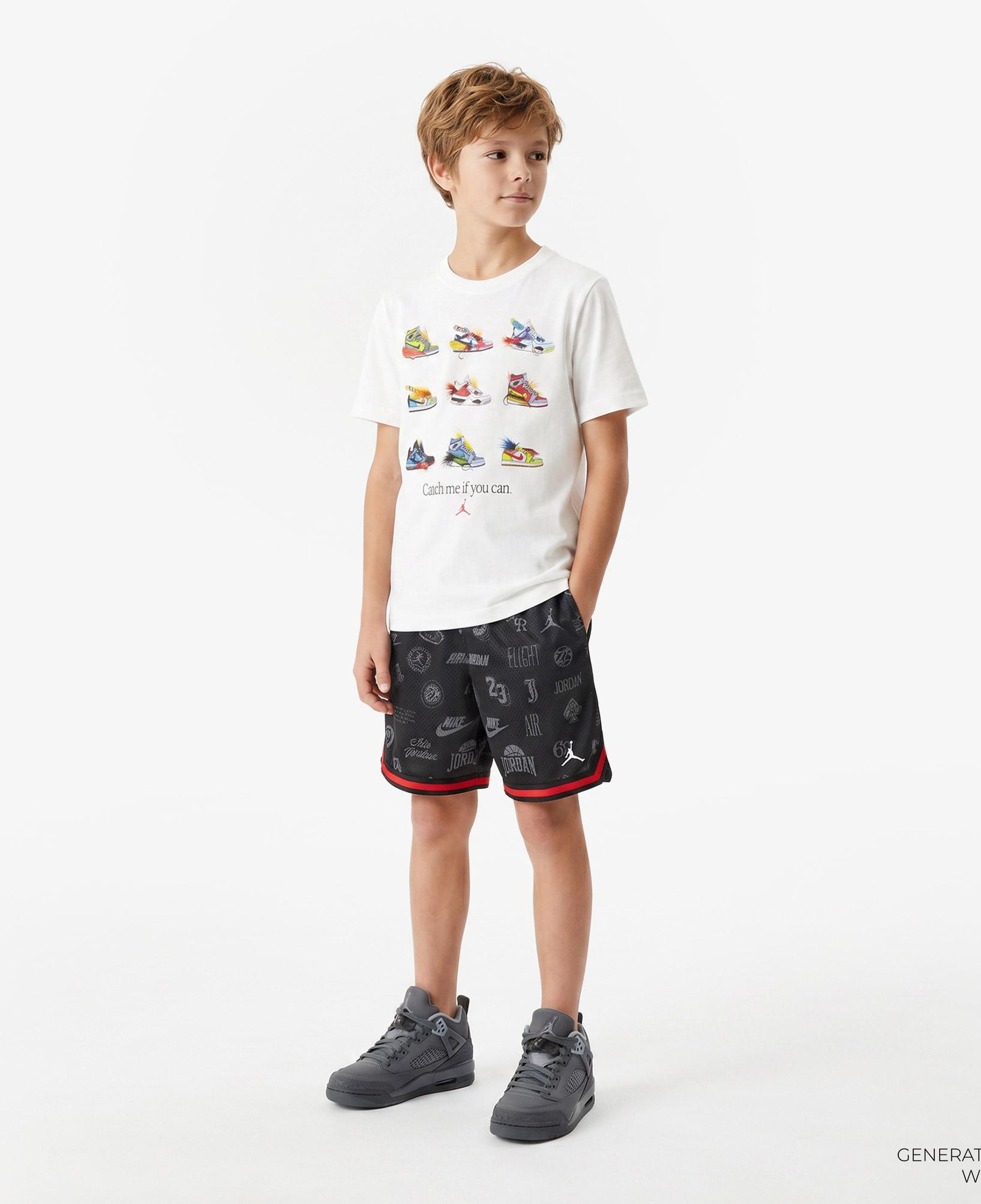 Jordan Taping Mesh Print Erkek Çocuk Siyah Şort