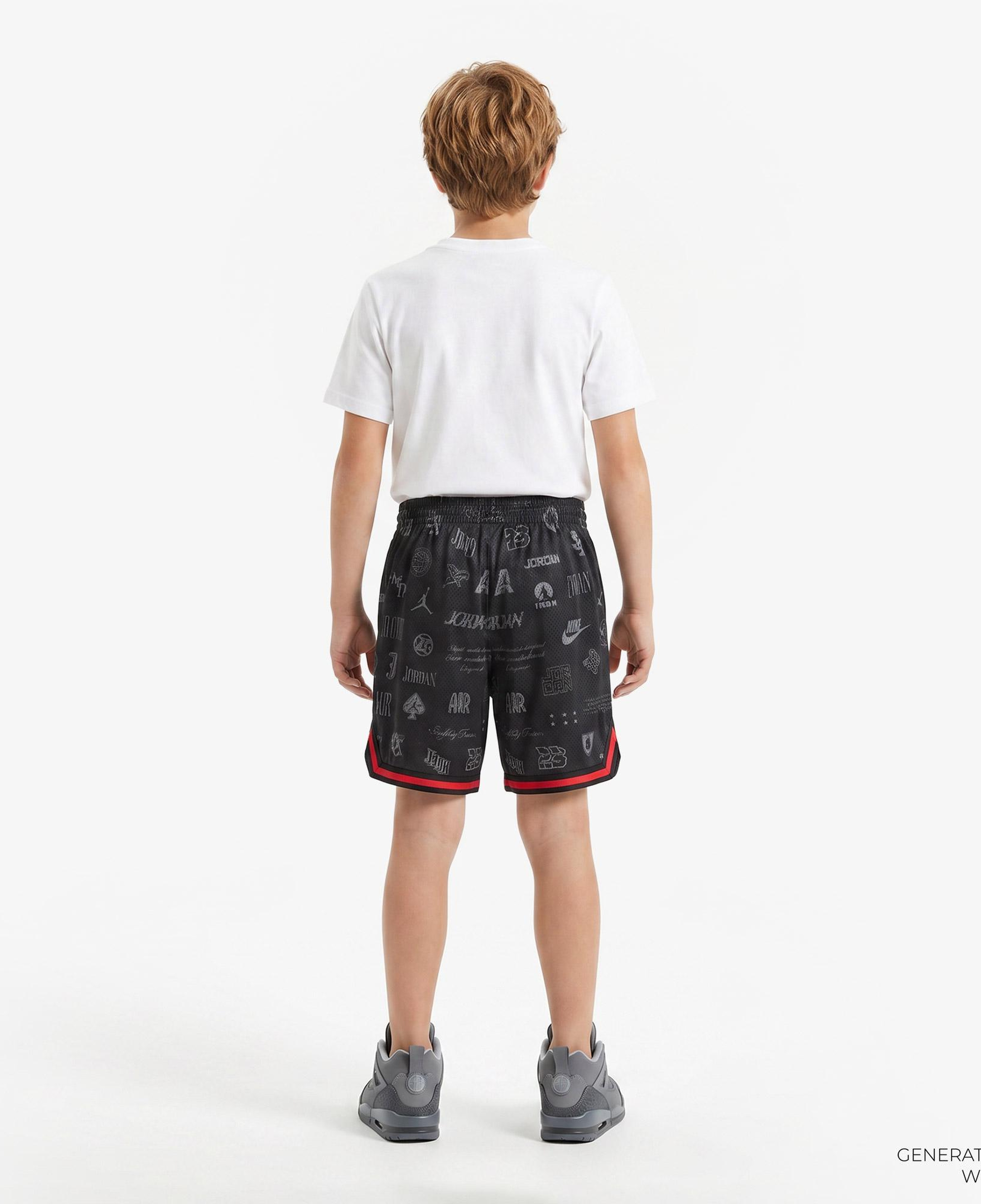 Jordan Taping Mesh Print Erkek Çocuk Siyah Şort