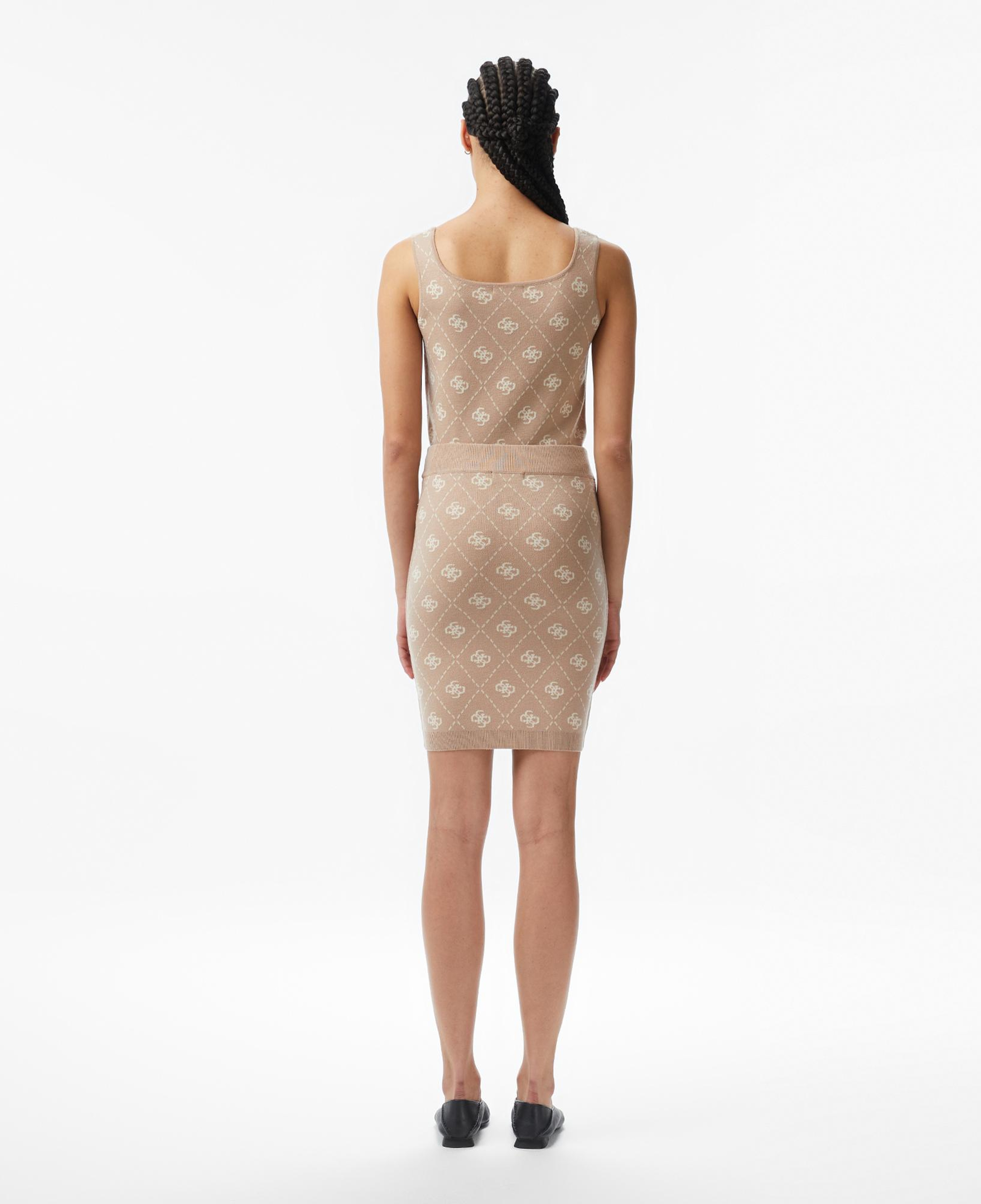 Guess Sarah Yün Karışımlı Tailored Fit Kadın Krem Etek