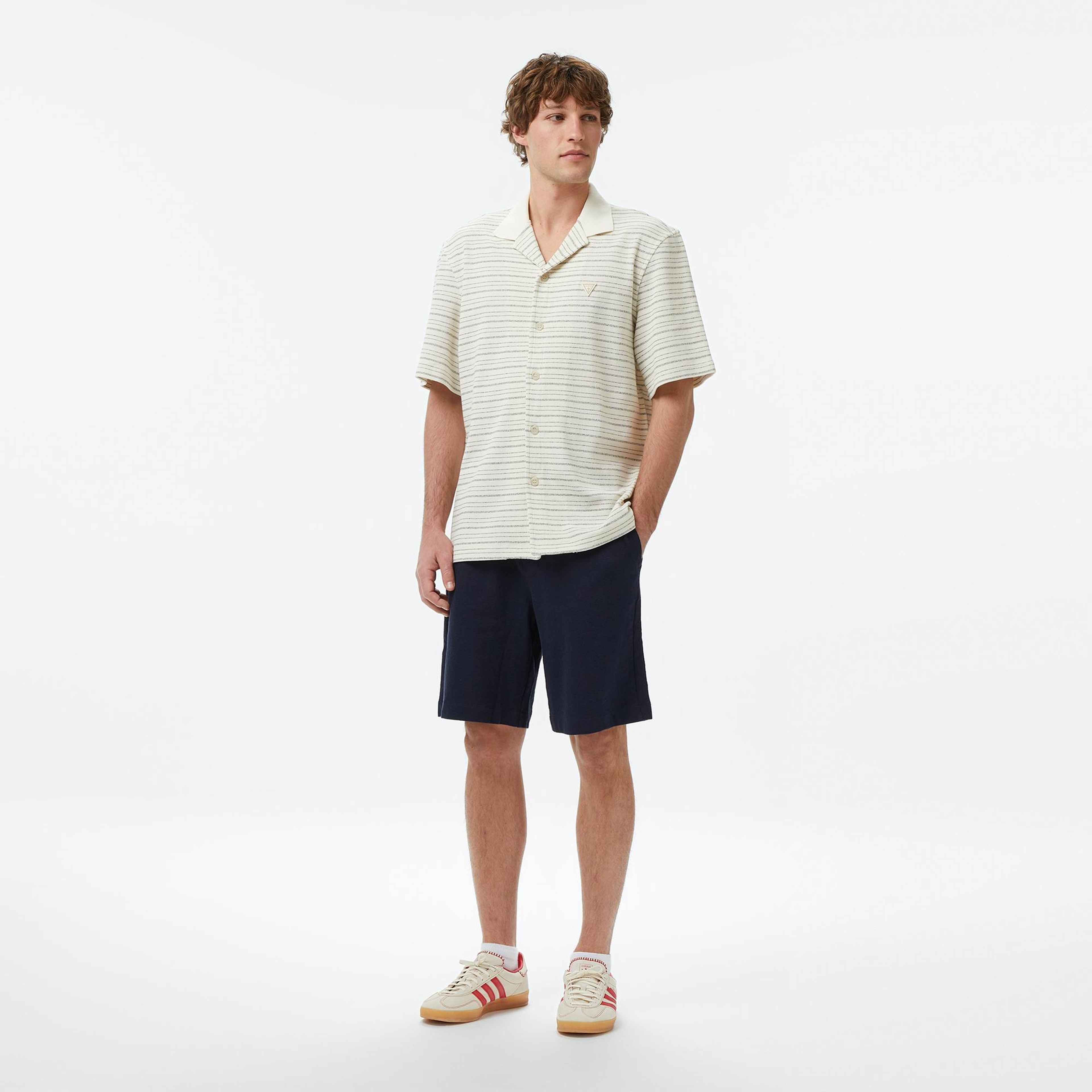 Guess Bowling Erkek Krem T-Shirt