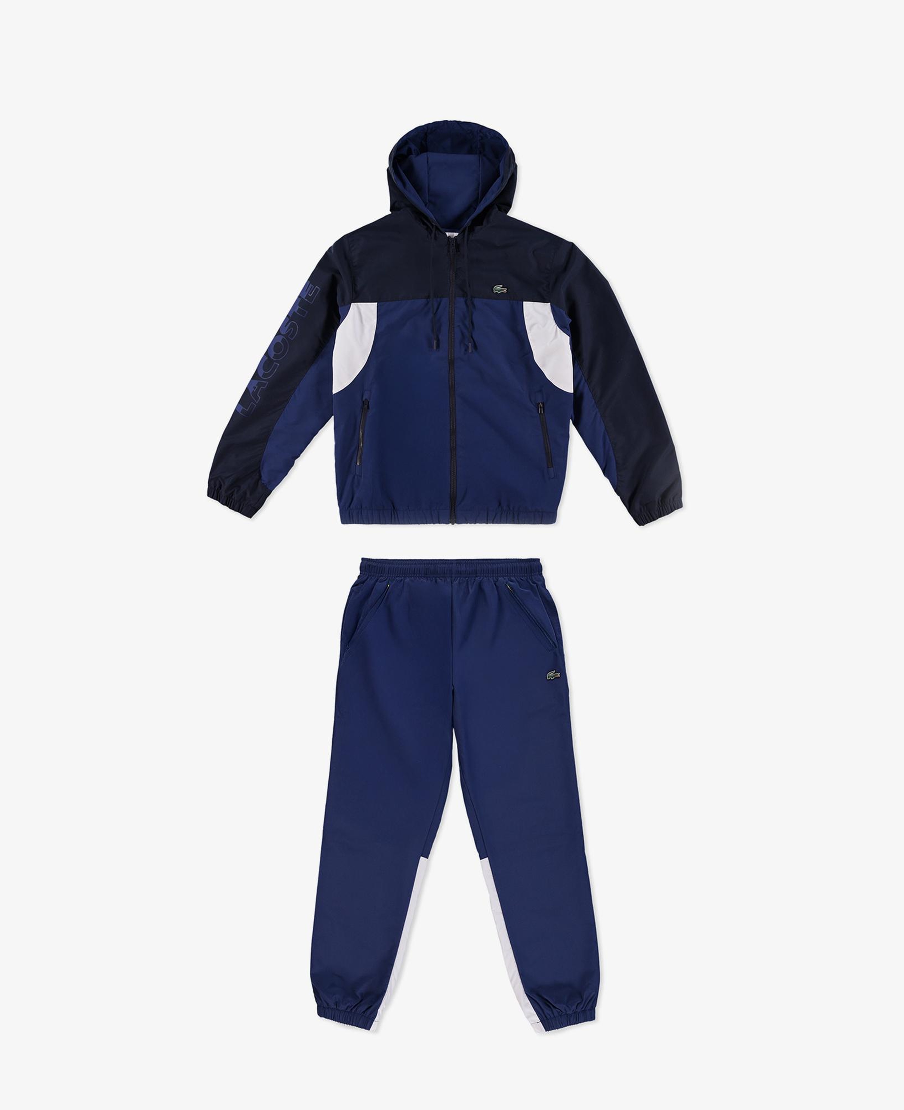 Lacoste Erkek Regular Fit Fermuarlı Renk Bloklu Lacivert Eşofman Takımı