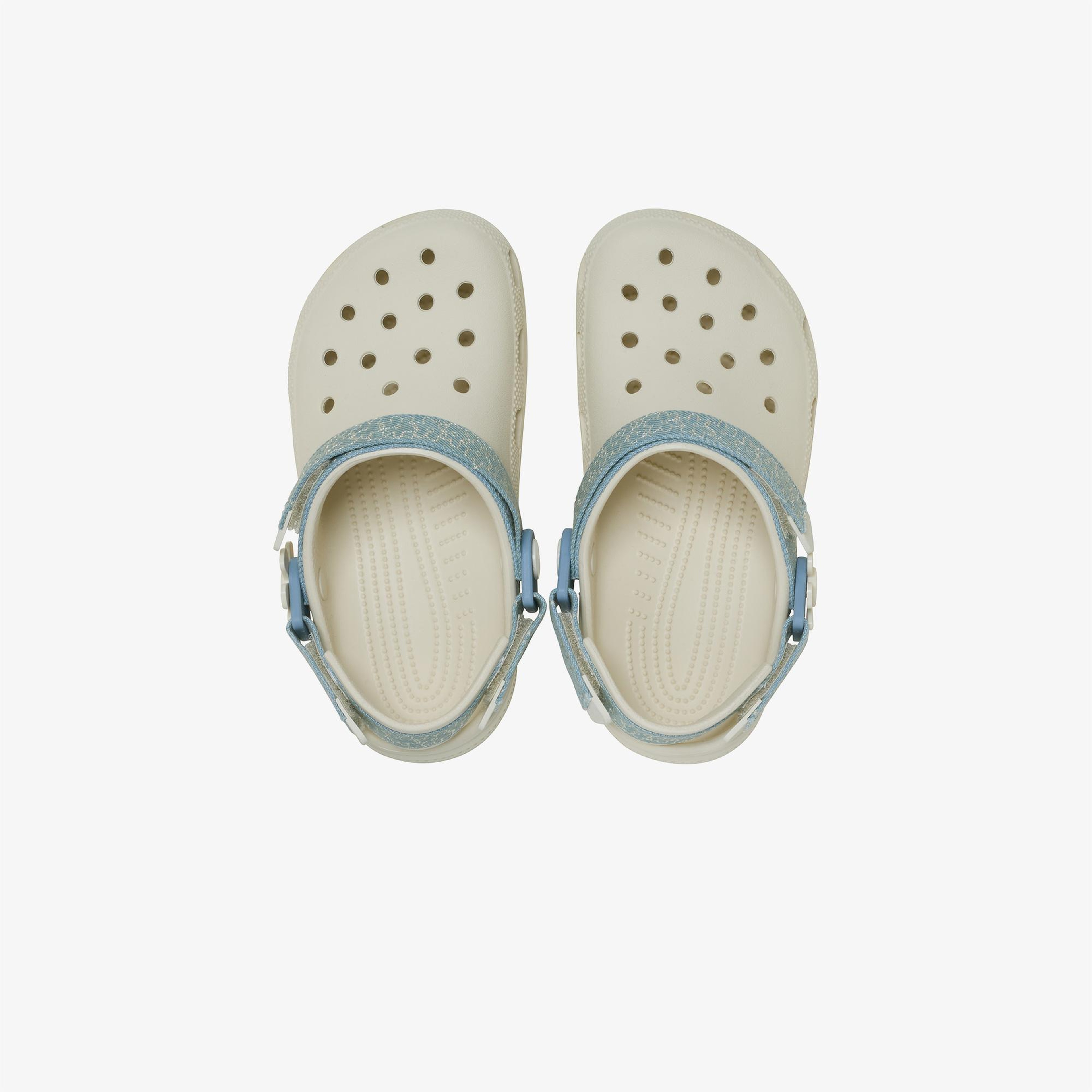 Crocs Classic Flower Backstrap Çocuk Krem Rengi Terlik