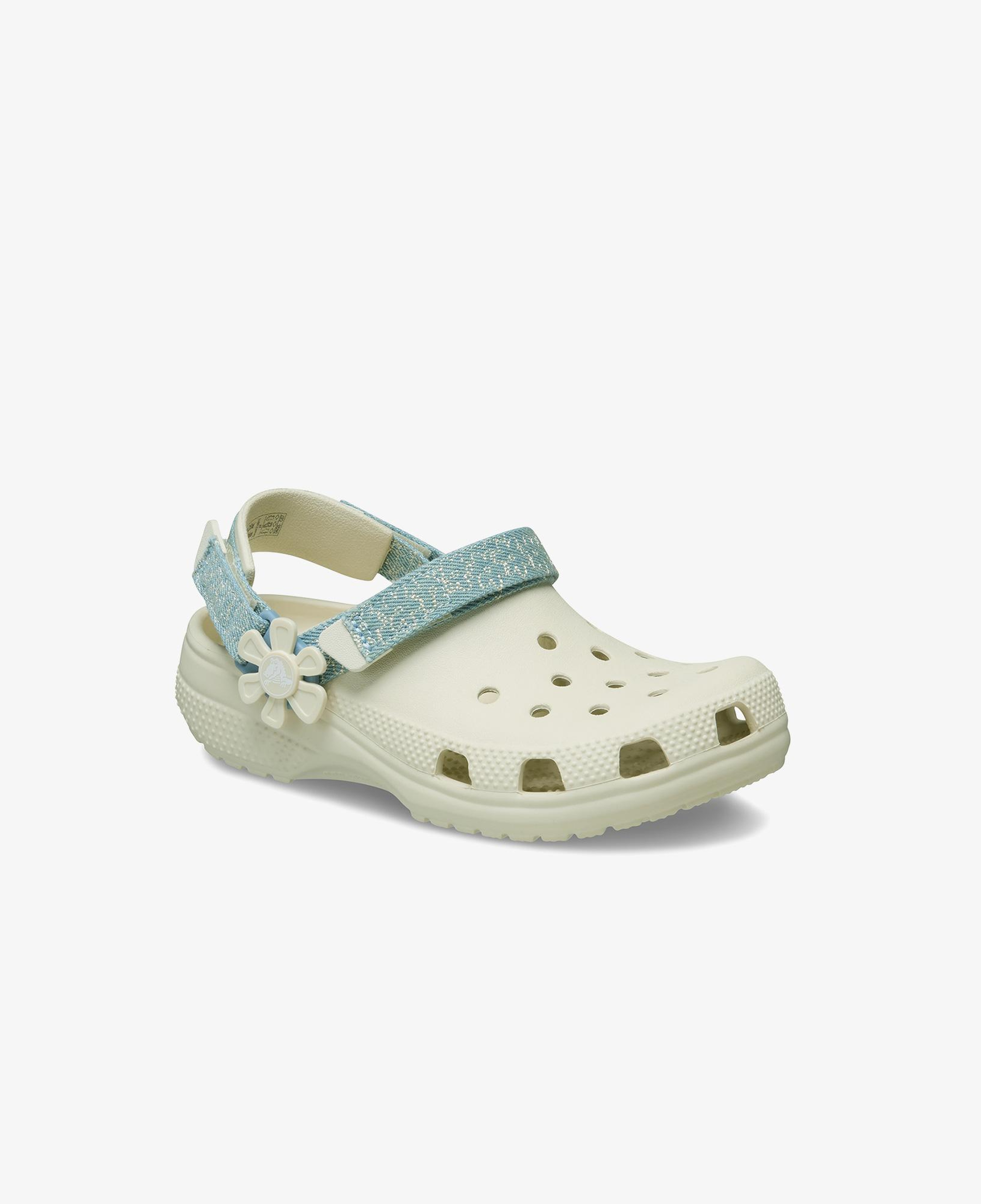 Crocs Classic Flower Backstrap Çocuk Krem Rengi Terlik