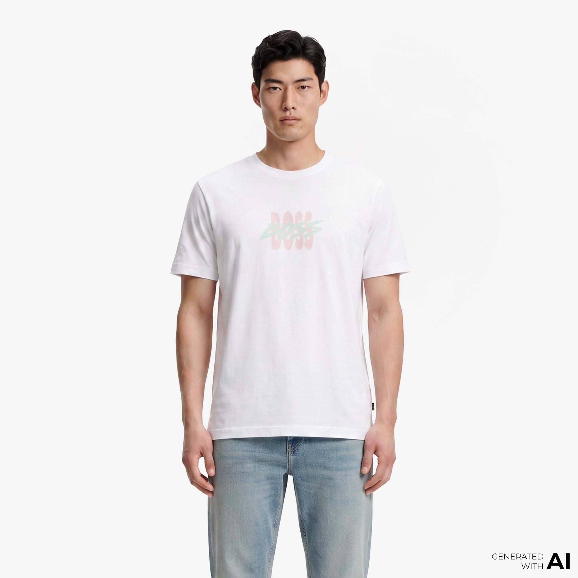 Boss Bass Erkek Beyaz T-Shirt