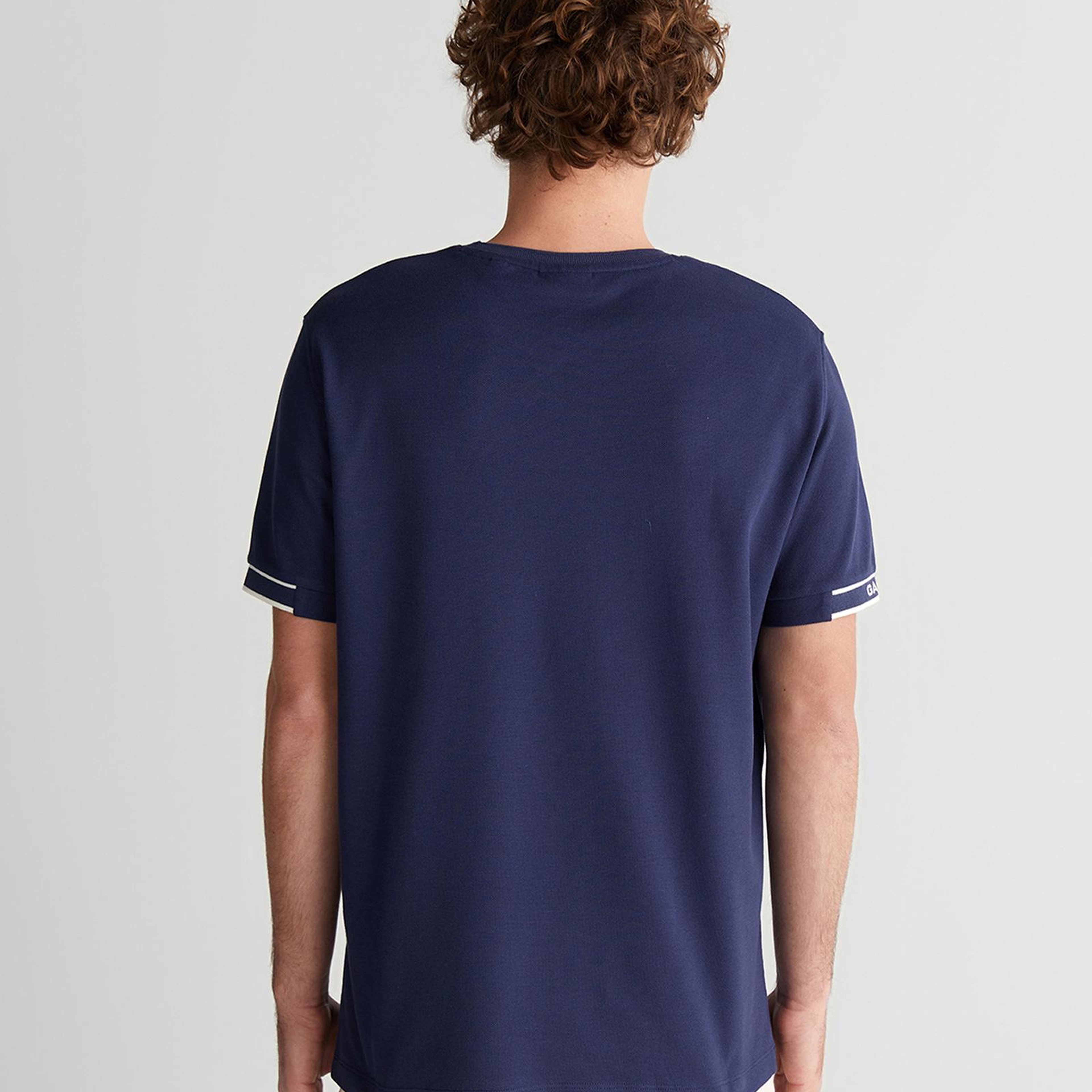 GANT Erkek Lacivert Kısa Kollu T-Shirt