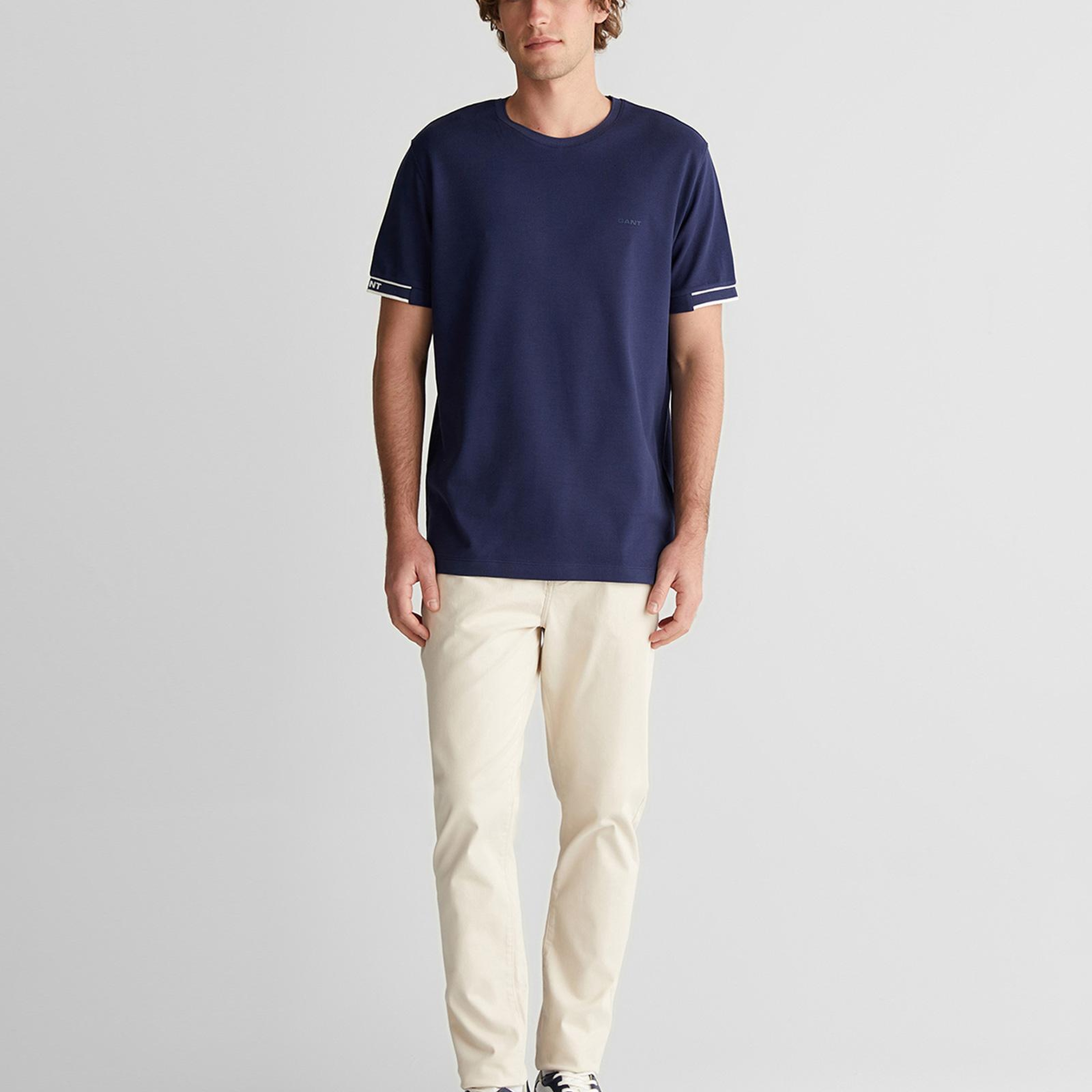 GANT Erkek Lacivert Kısa Kollu T-Shirt