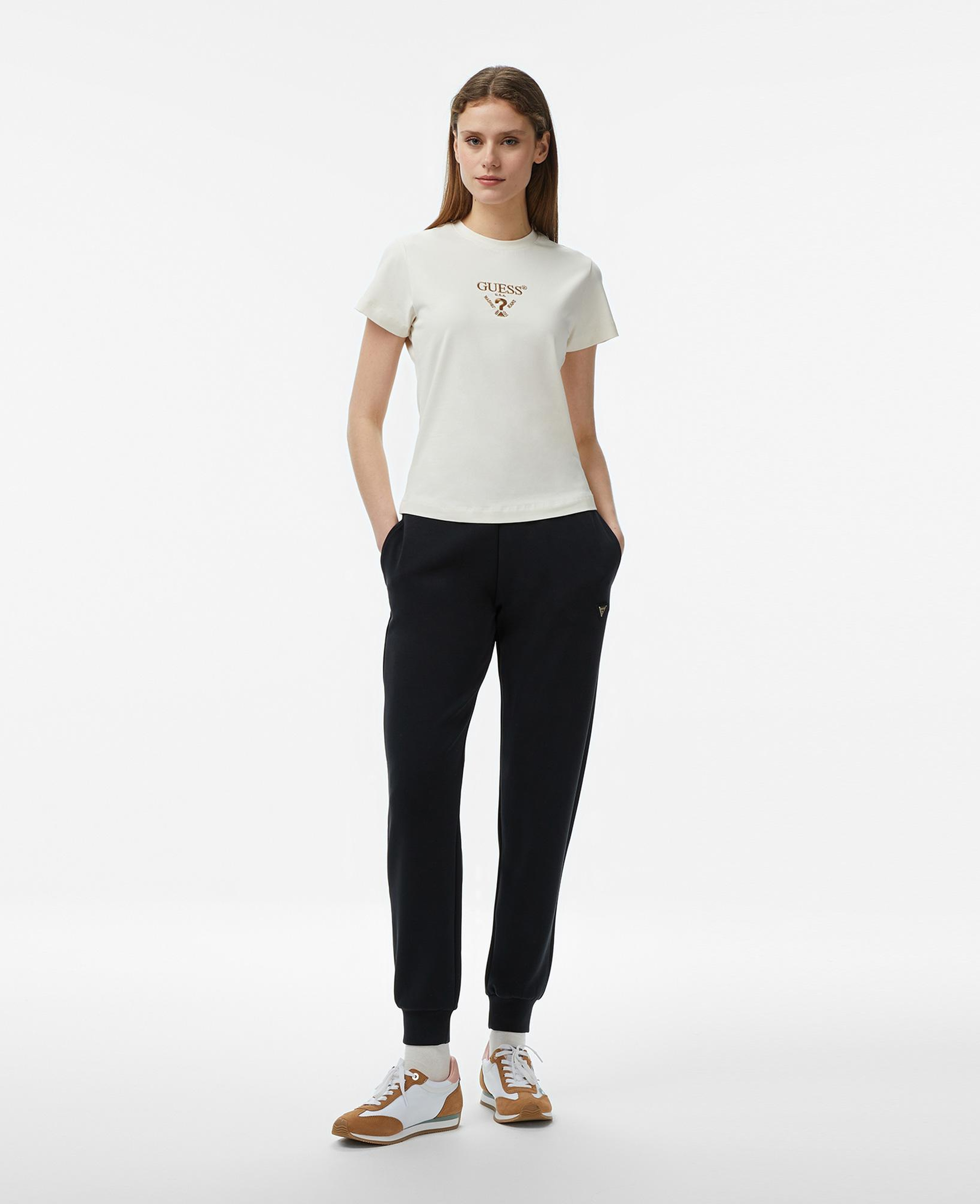Guess Colette Aktif Slim Fit Kadın Beyaz T-Shirt