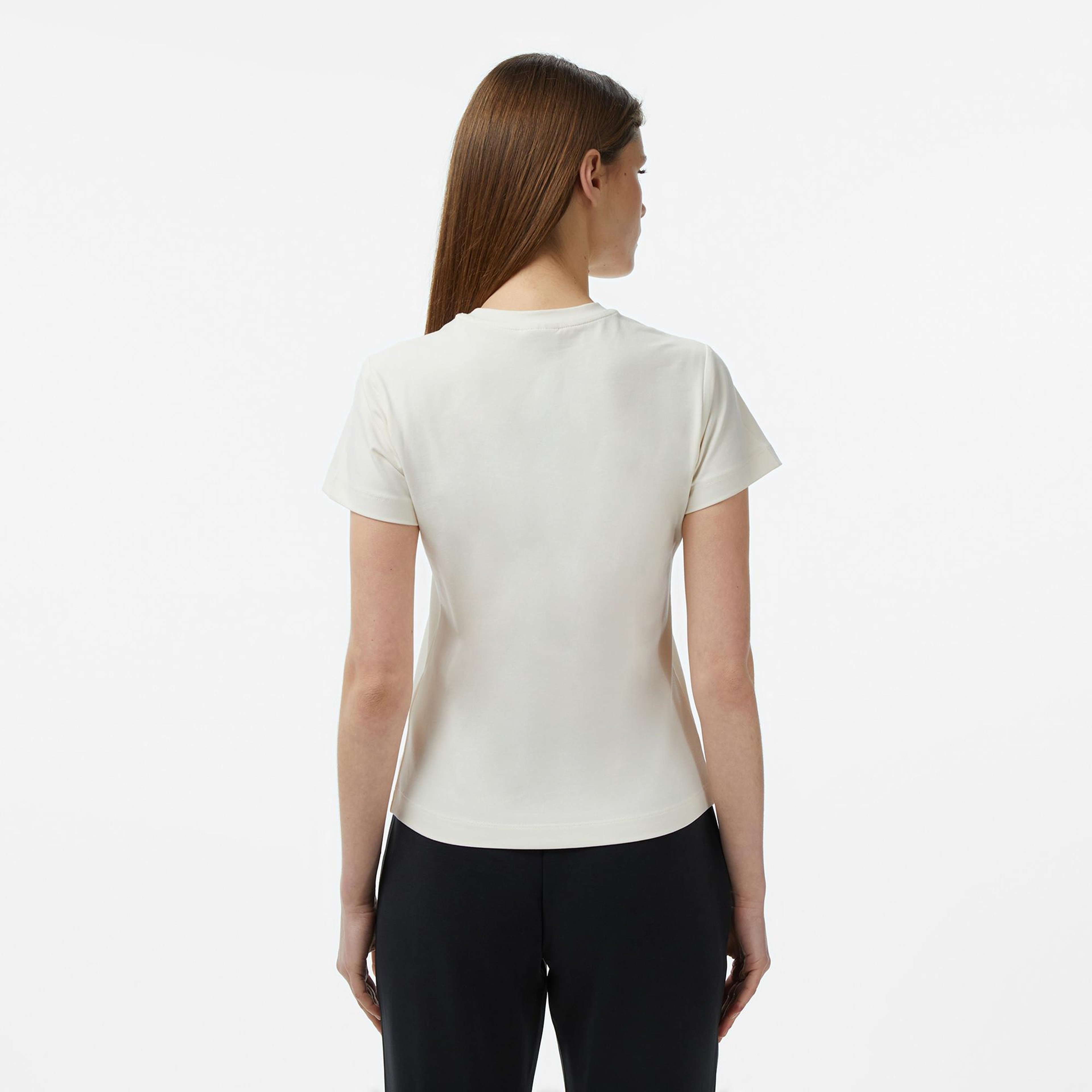 Guess Colette Aktif Slim Fit Kadın Beyaz T-Shirt