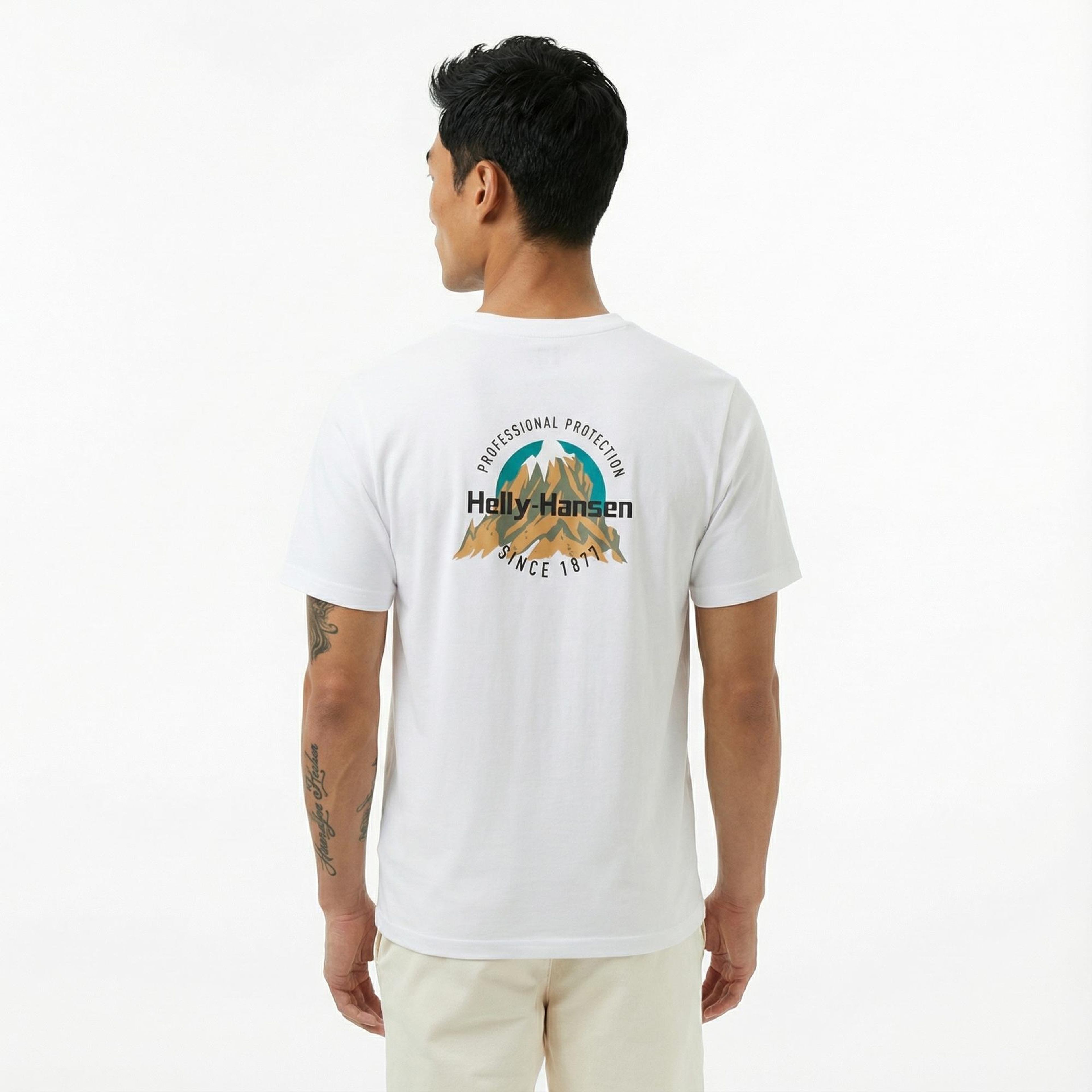 Helly Hansen Core Graphic Erkek Beyaz T-Shirt