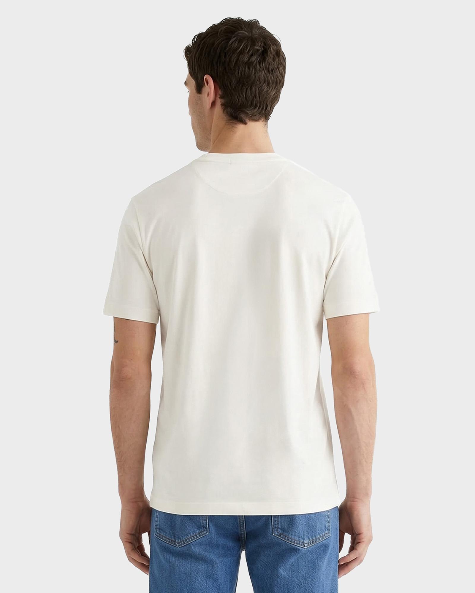 GANT Erkek Beyaz Kısa Kollu T-Shirt