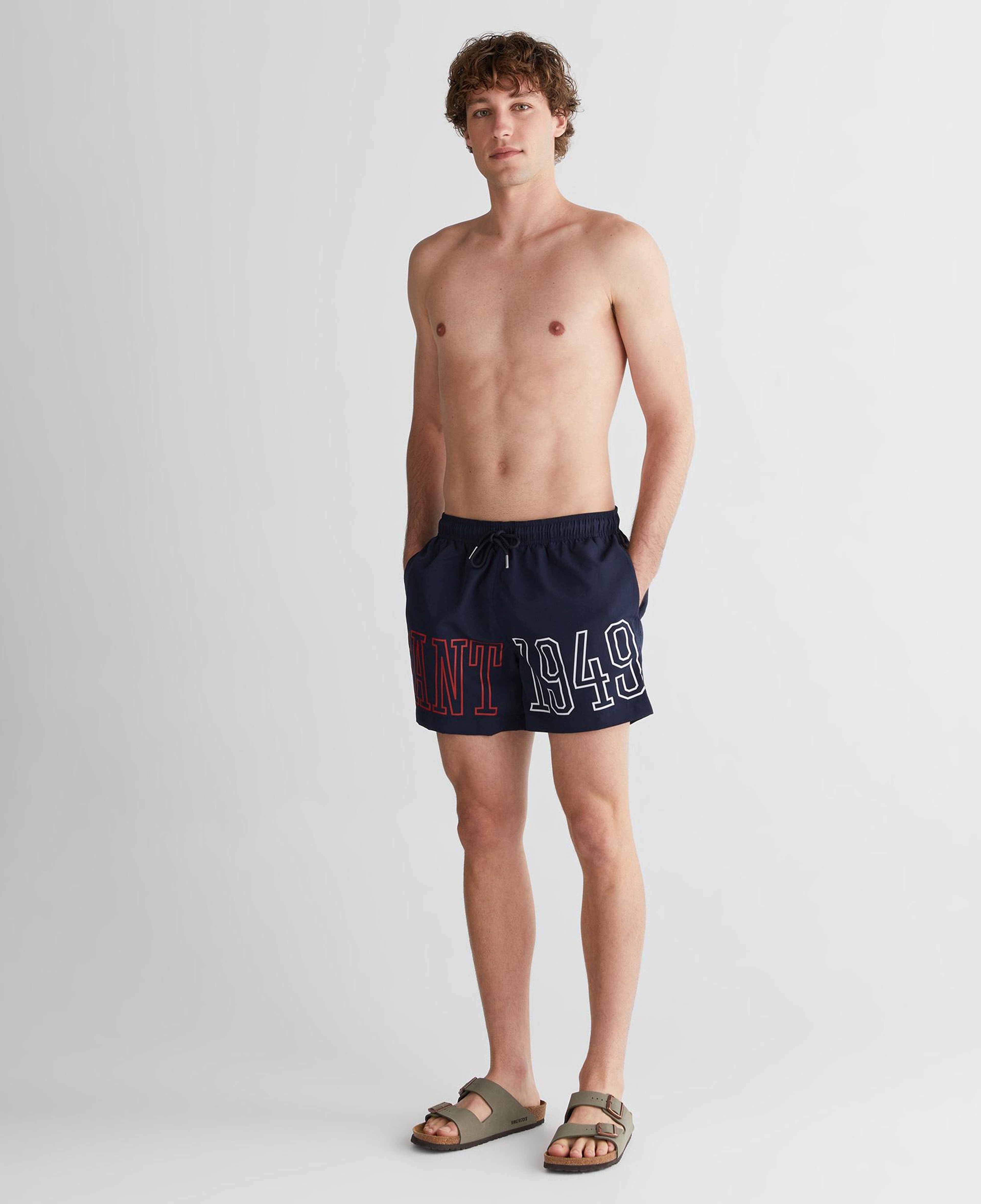 GANT Erkek Lacivert Regular Fit Logolu Mayo Şort