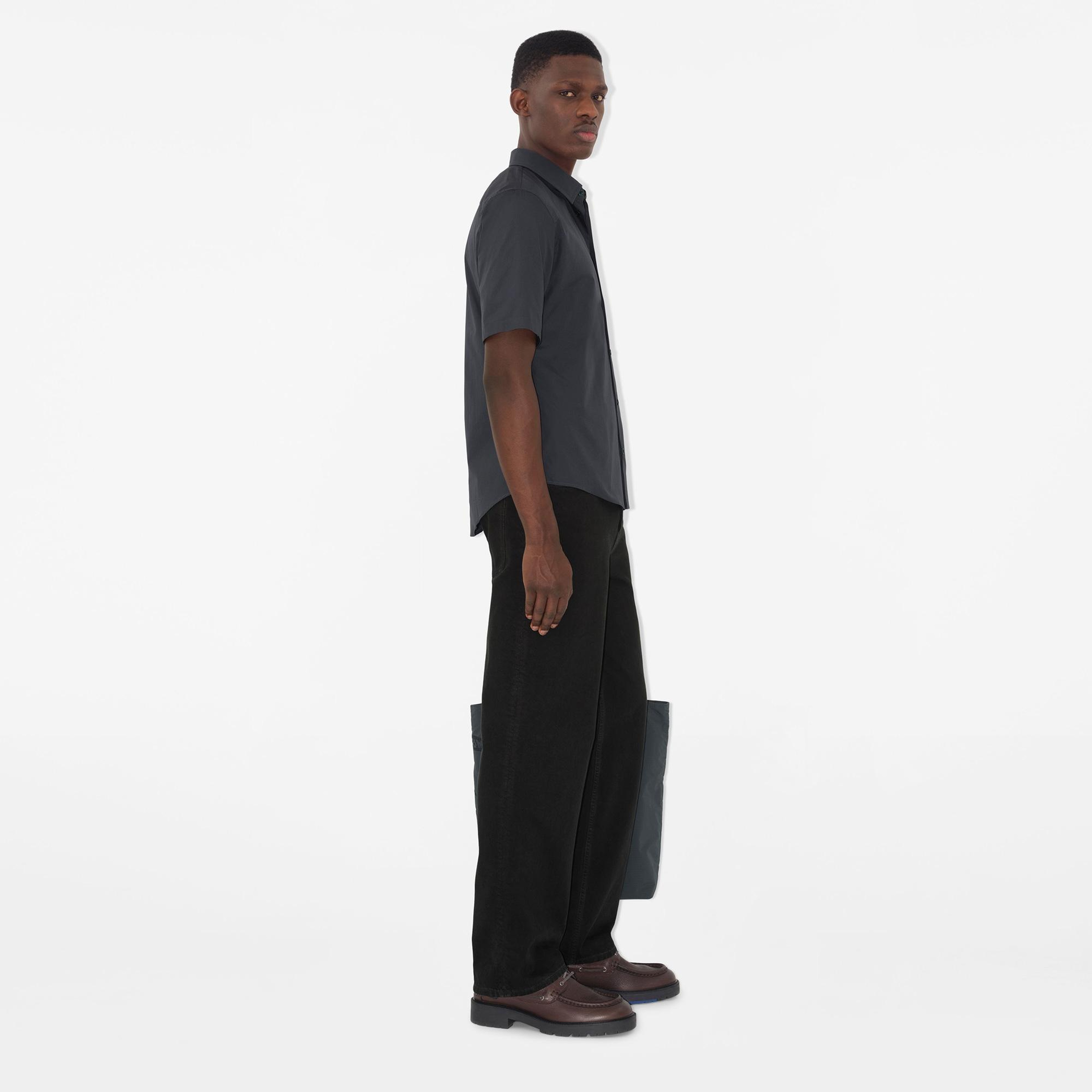 Burberry Ros Slim Fit Cotton Erkek Mavi Gömlek