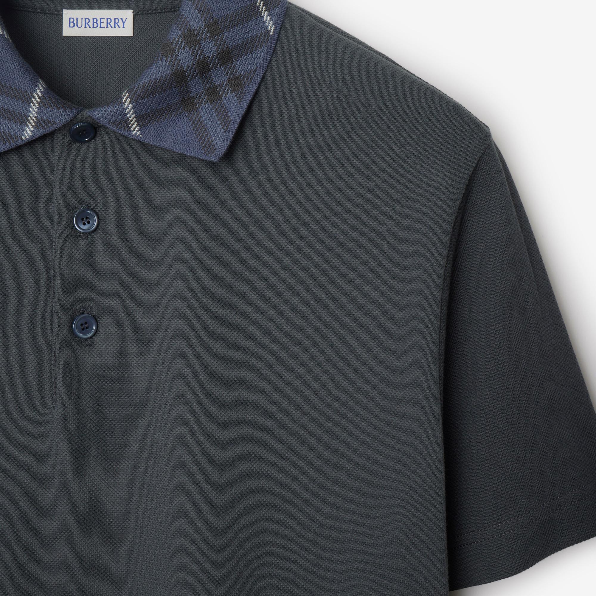 Burberry For Cotton Erkek Gri Polo