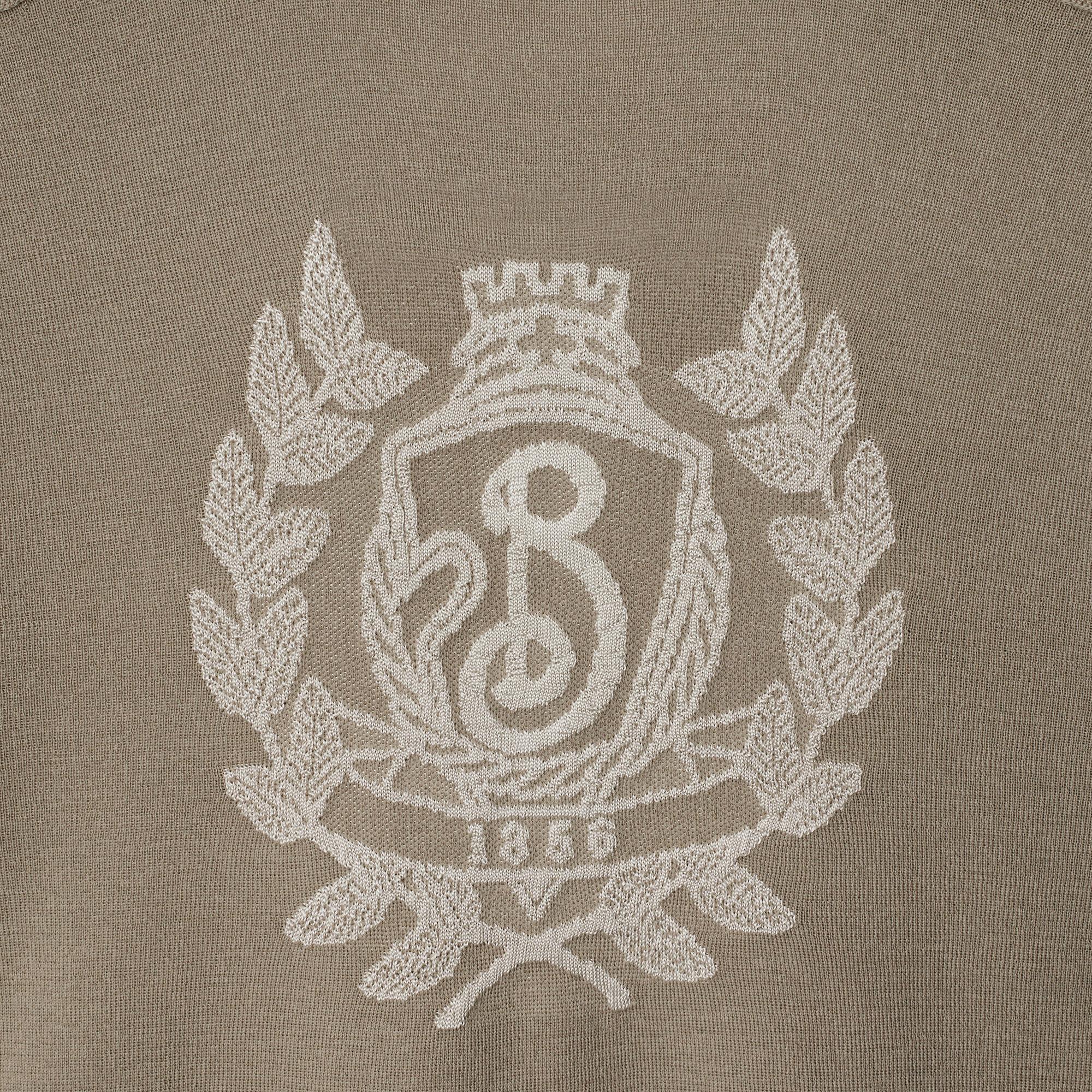 Burberry Smt Crest Wool Erkek Gri Polo
