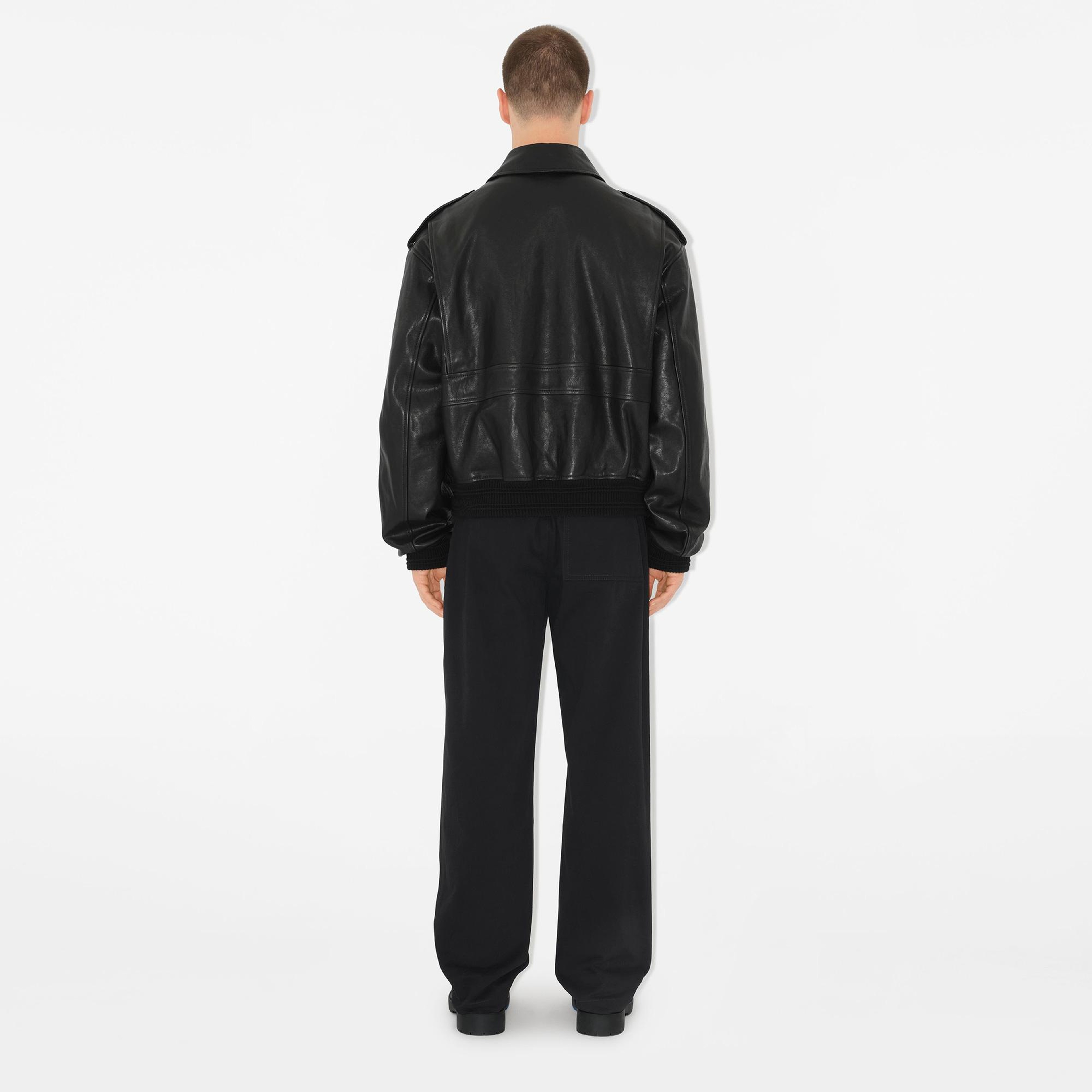 Burberry Pan Cotton Gabardine Erkek Siyah Pantolon