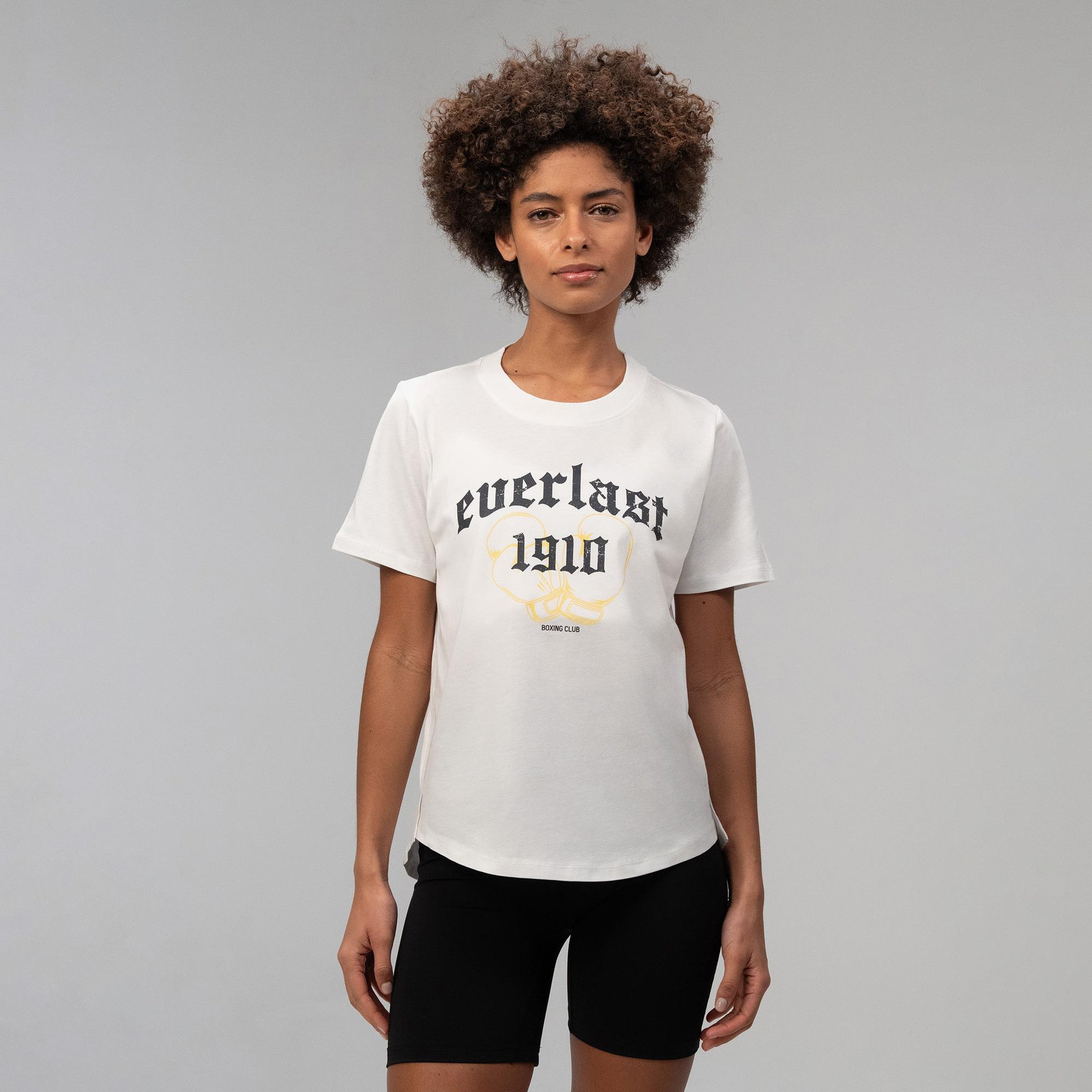 Everlast Graphic Boxing Collection Comfort Fit Beyaz Kadın T-Shirt