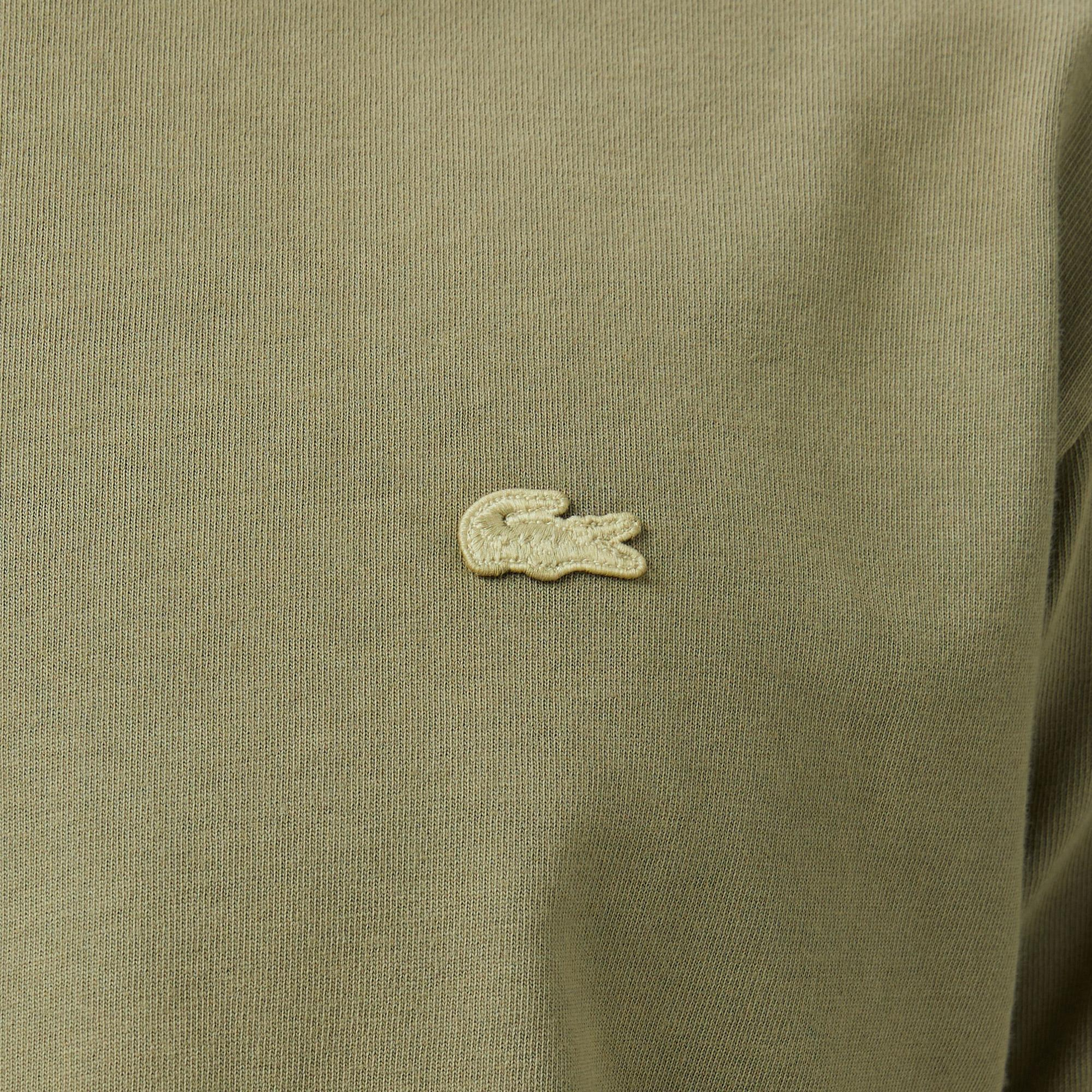 Erkek Relaxed Fit Bisiklet Yaka Haki T-Shirt