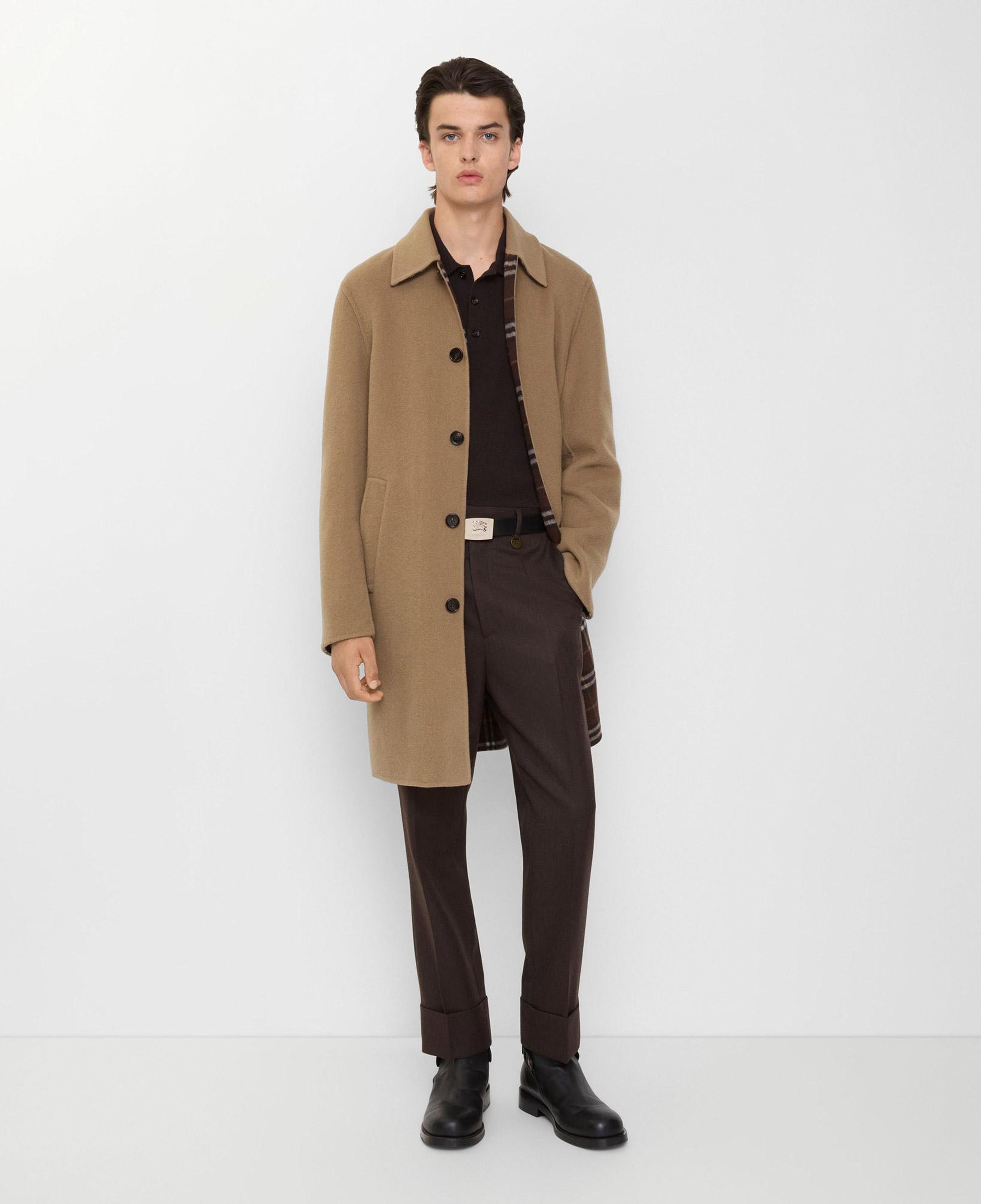 Burberry Mid-length Wool Car Erkek Kahverengi Kaban