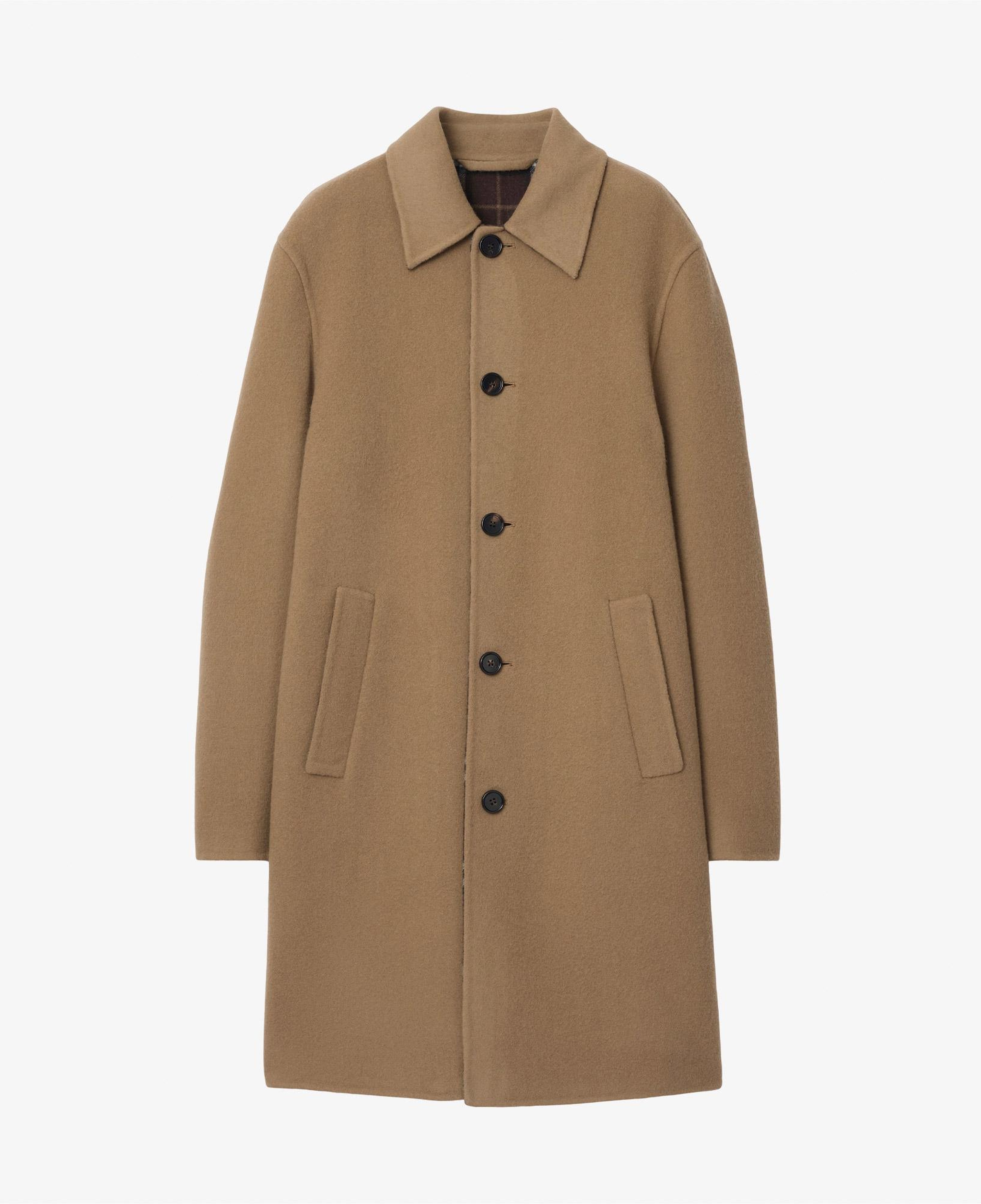 Burberry Mid-length Wool Car Erkek Kahverengi Kaban