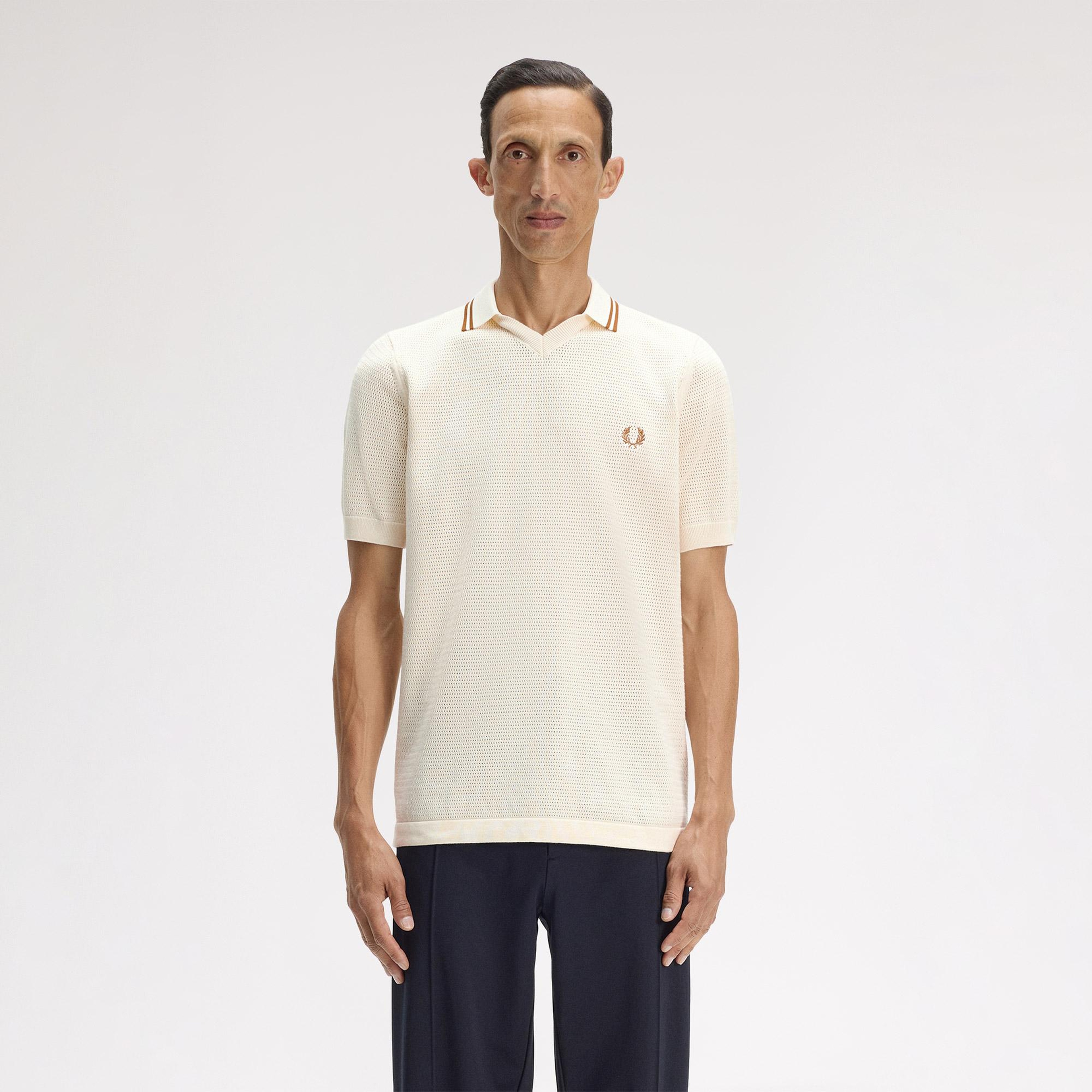 Fred Perry Erkek Krem Polo