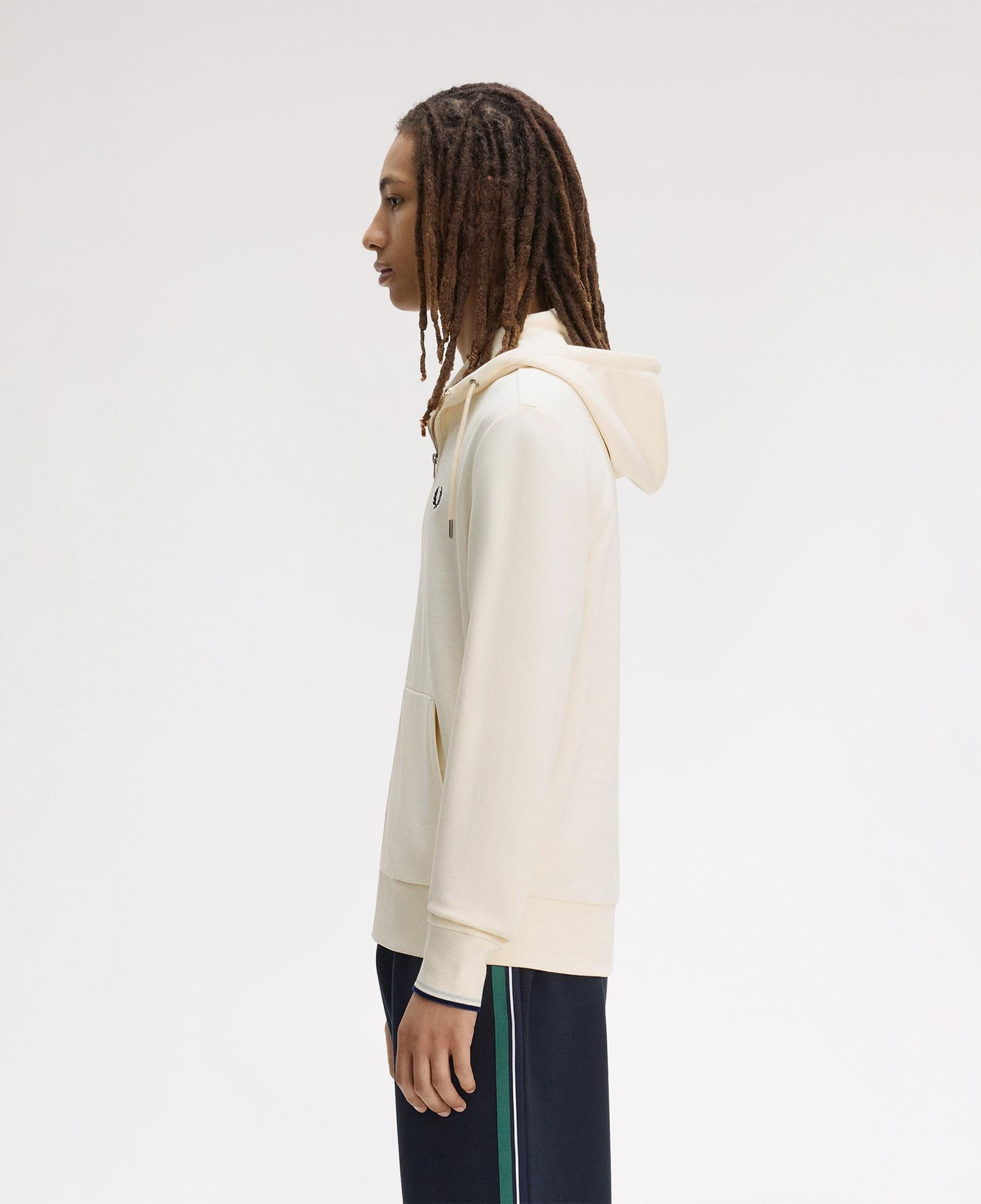 Fred Perry Erkek Krem Hoodie