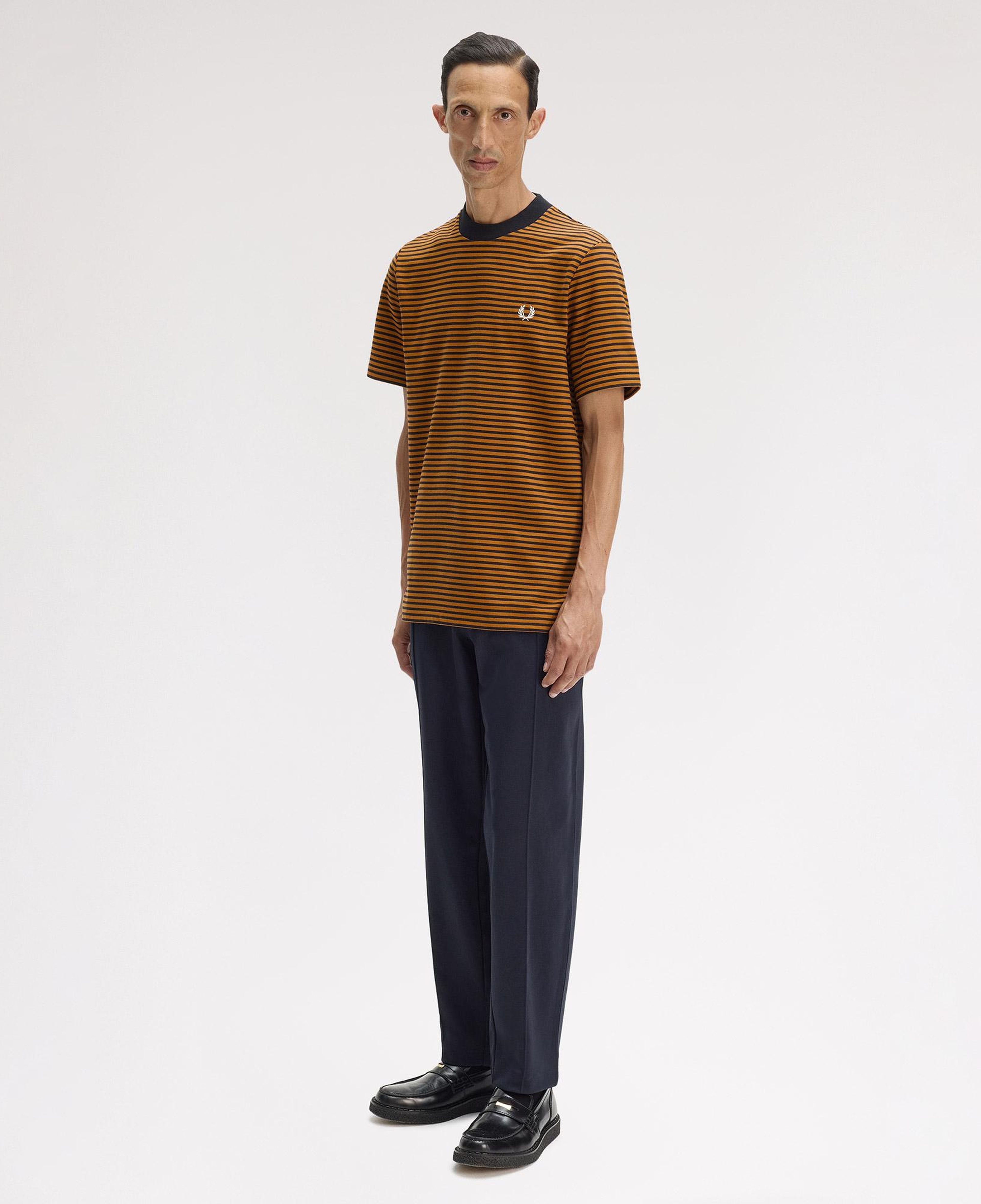 Fred Perry Fine Stripe Heavy Weight Erkek Siyah T-Shirt