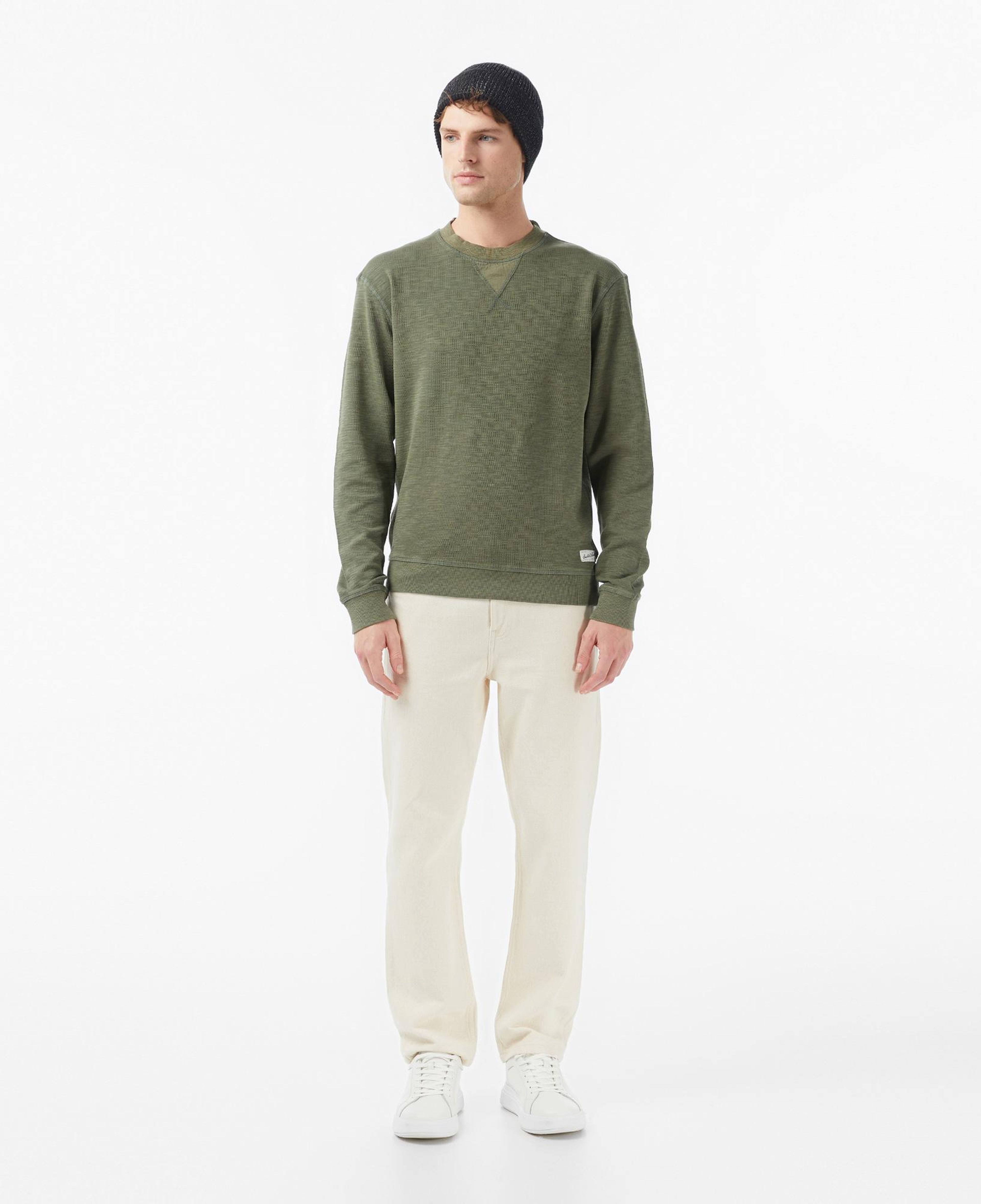 Scotch&Soda G/D Structured Erkek Yeşil Sweatshirt