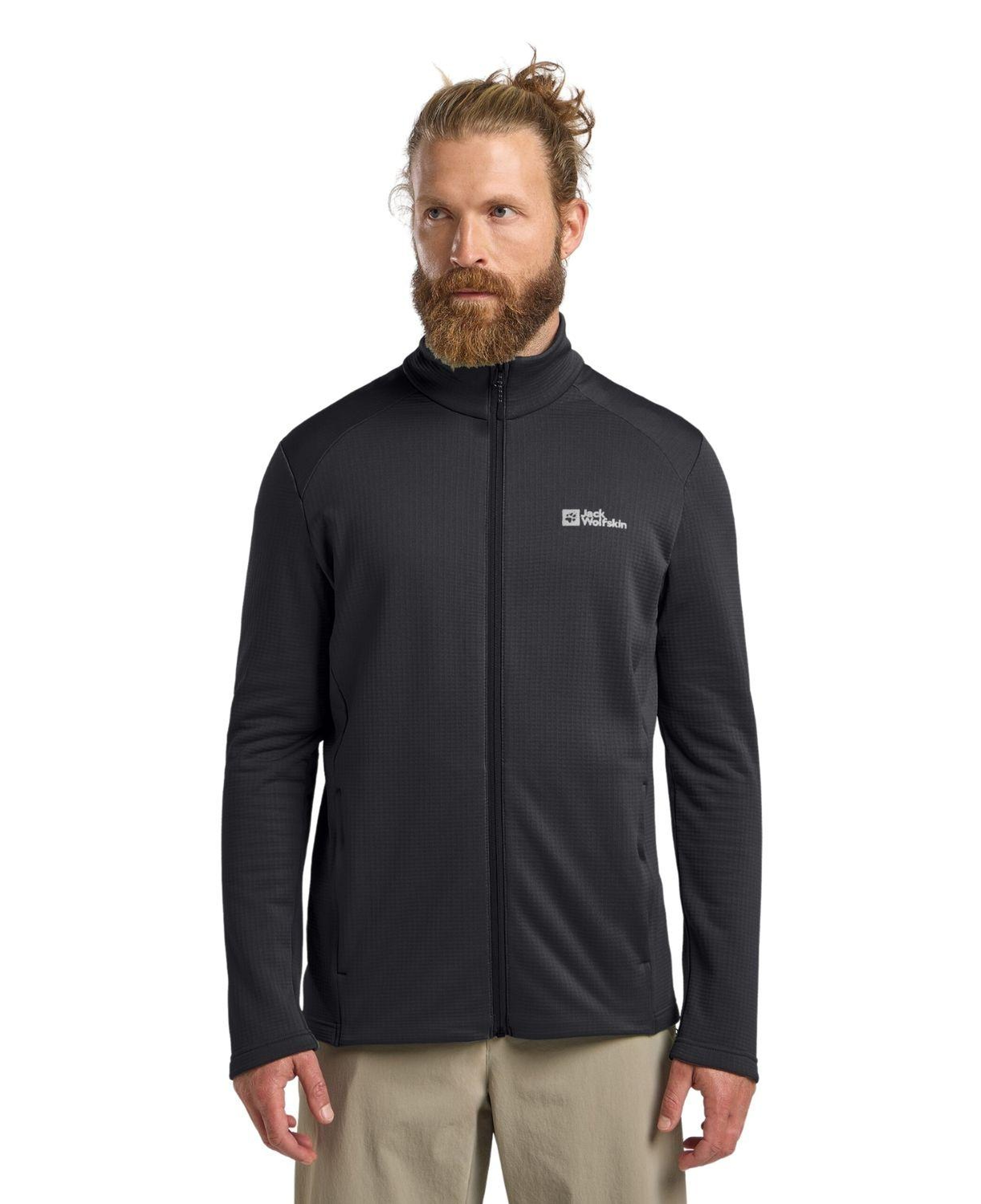 Jack Wolfskin Kolbenberg Fz Erkek Gri Polar Ceket