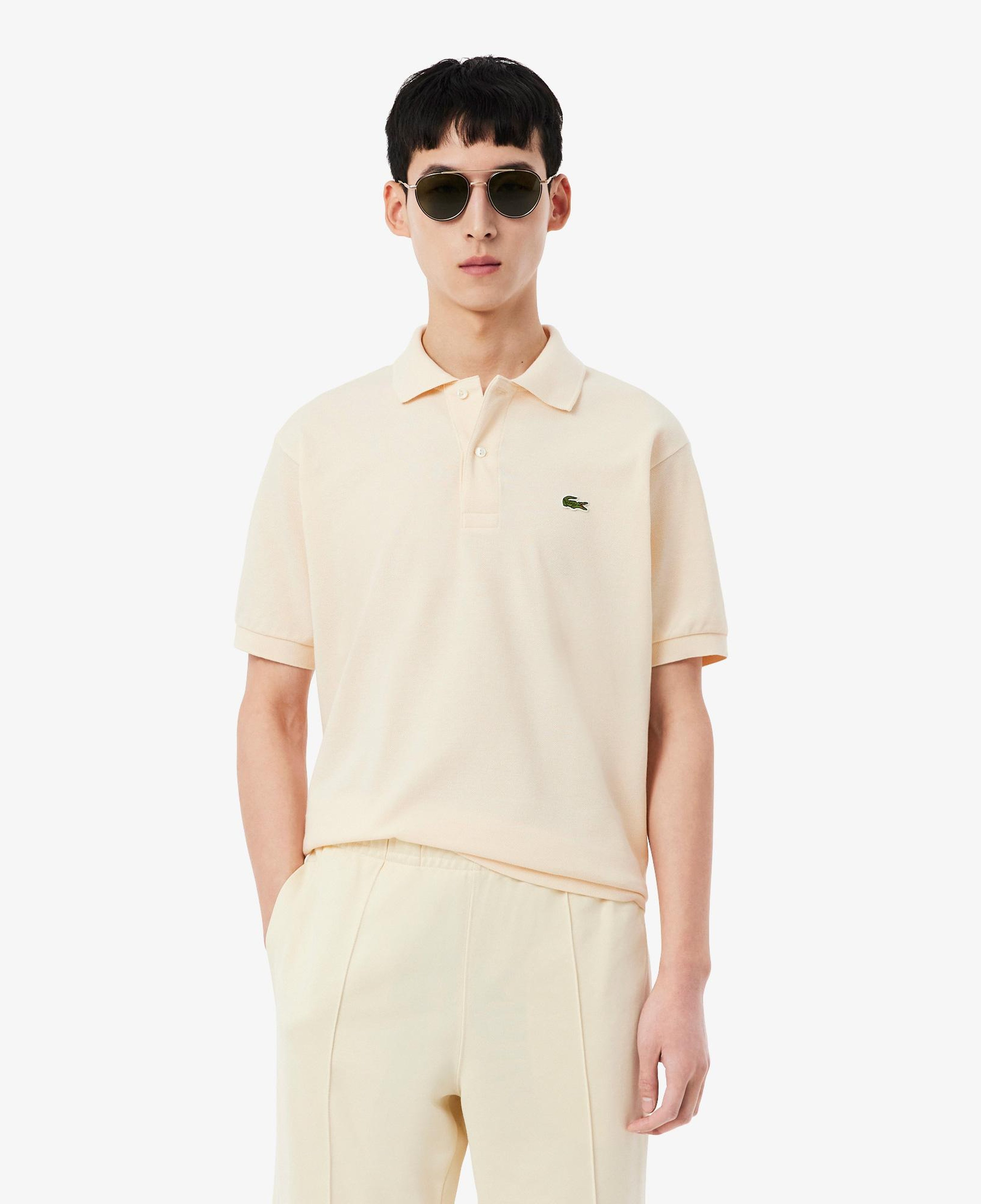 L.12.12 Erkek Classic Fit Bej Polo