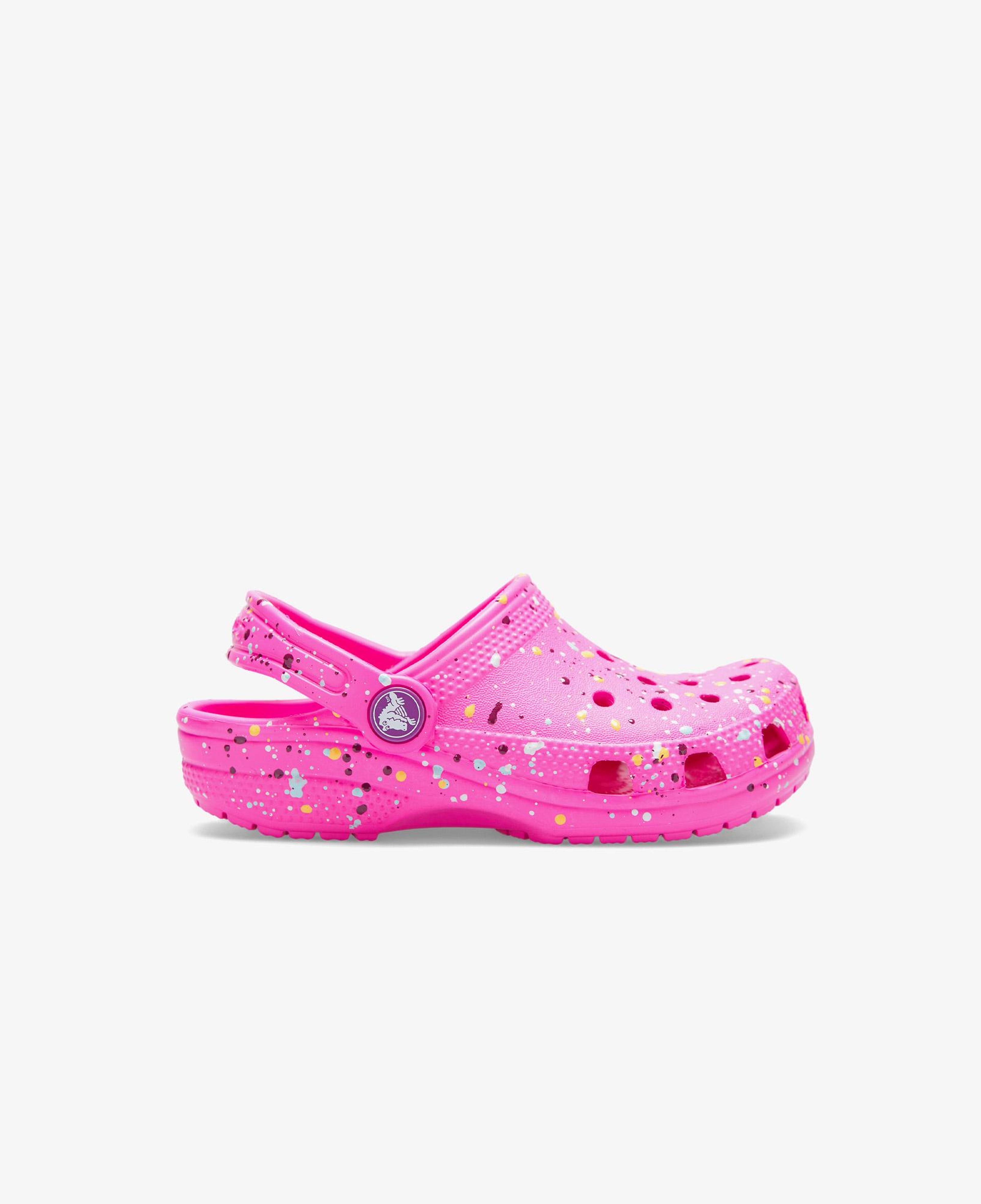 Crocs Classic Paint Splatter Clog Çocuk Pembe Terlik