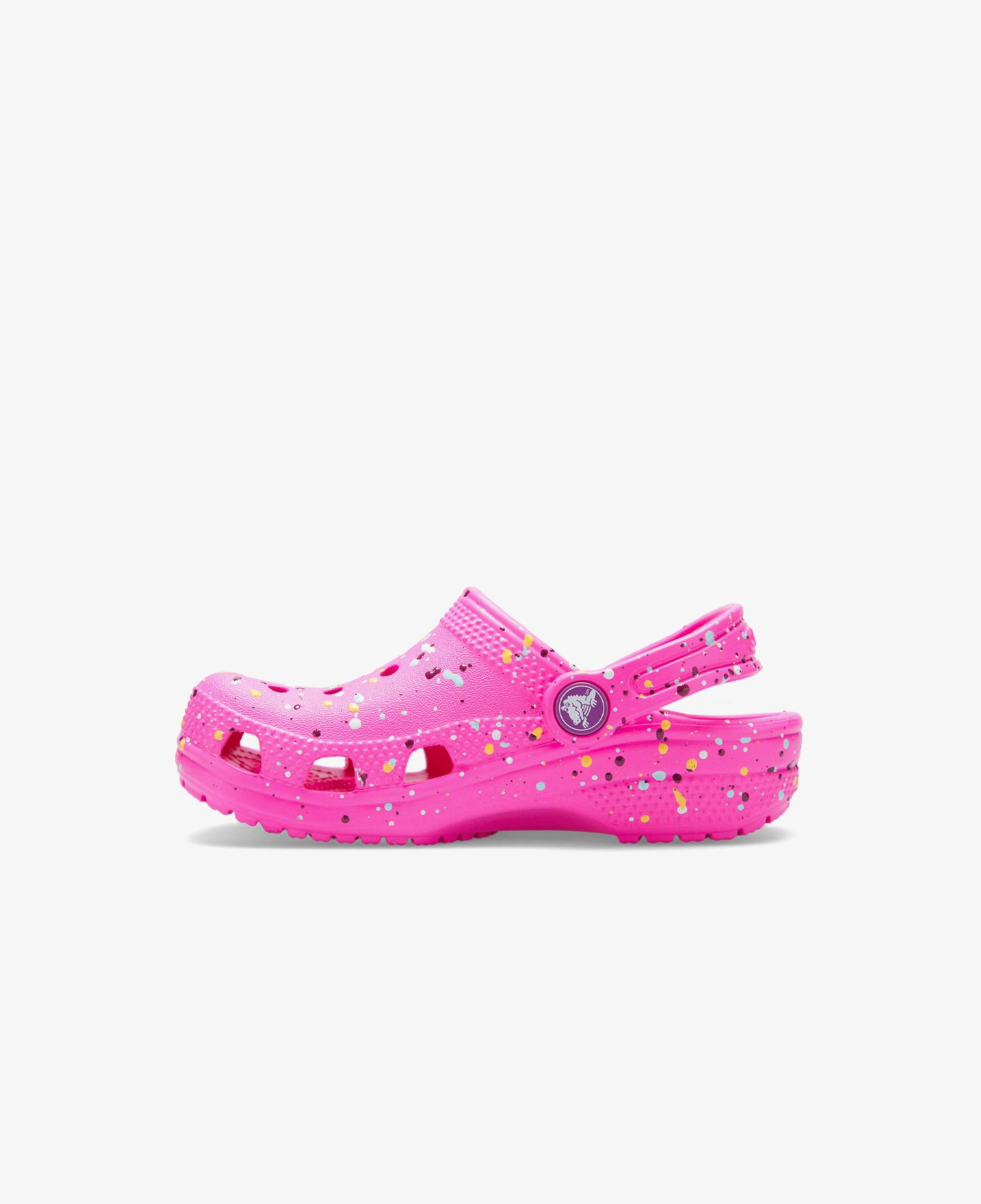 Crocs Classic Paint Splatter Clog Çocuk Pembe Terlik