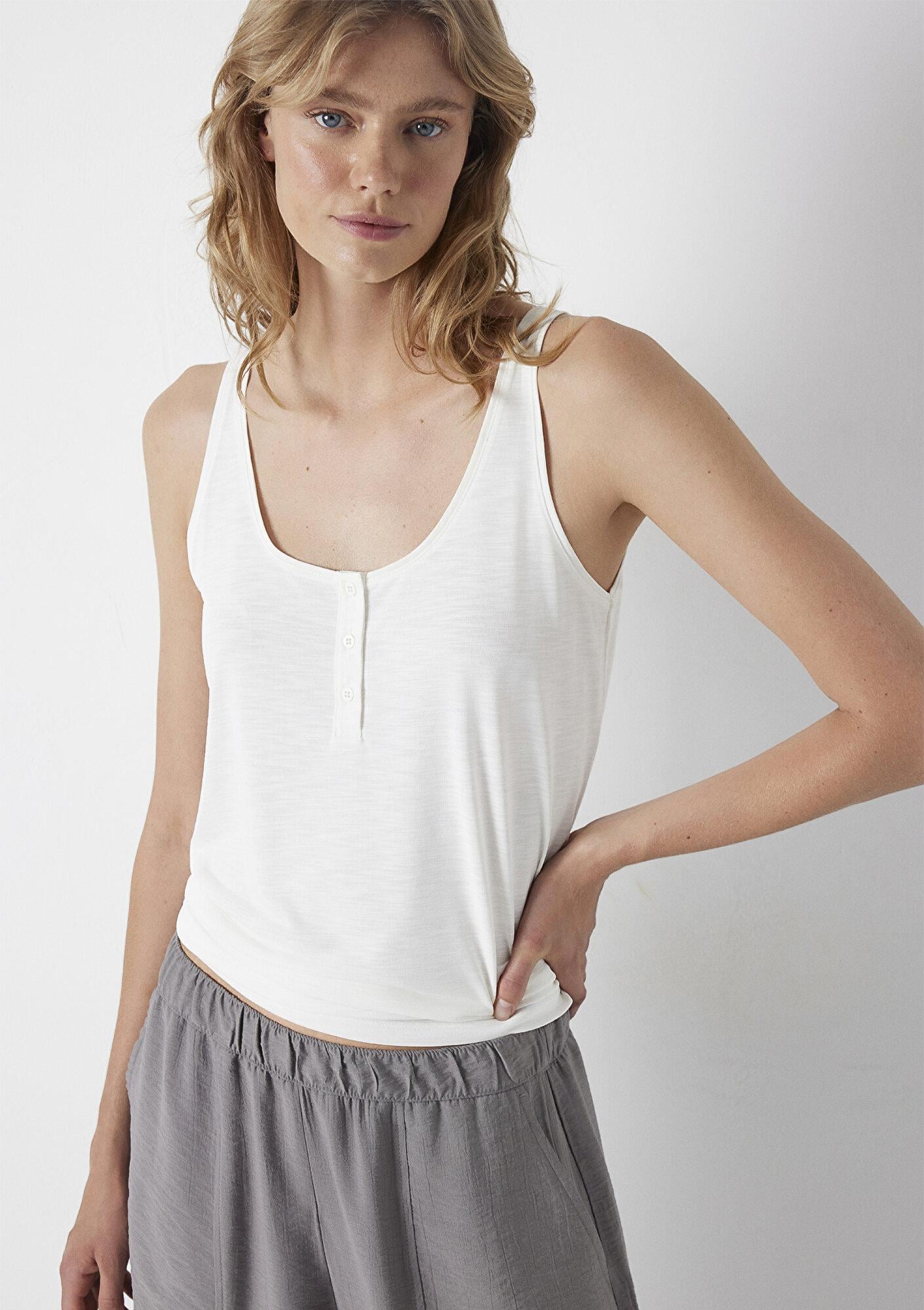 Mavi Ekru Atlet Slim Fit / Dar Kesim 1613339-70057