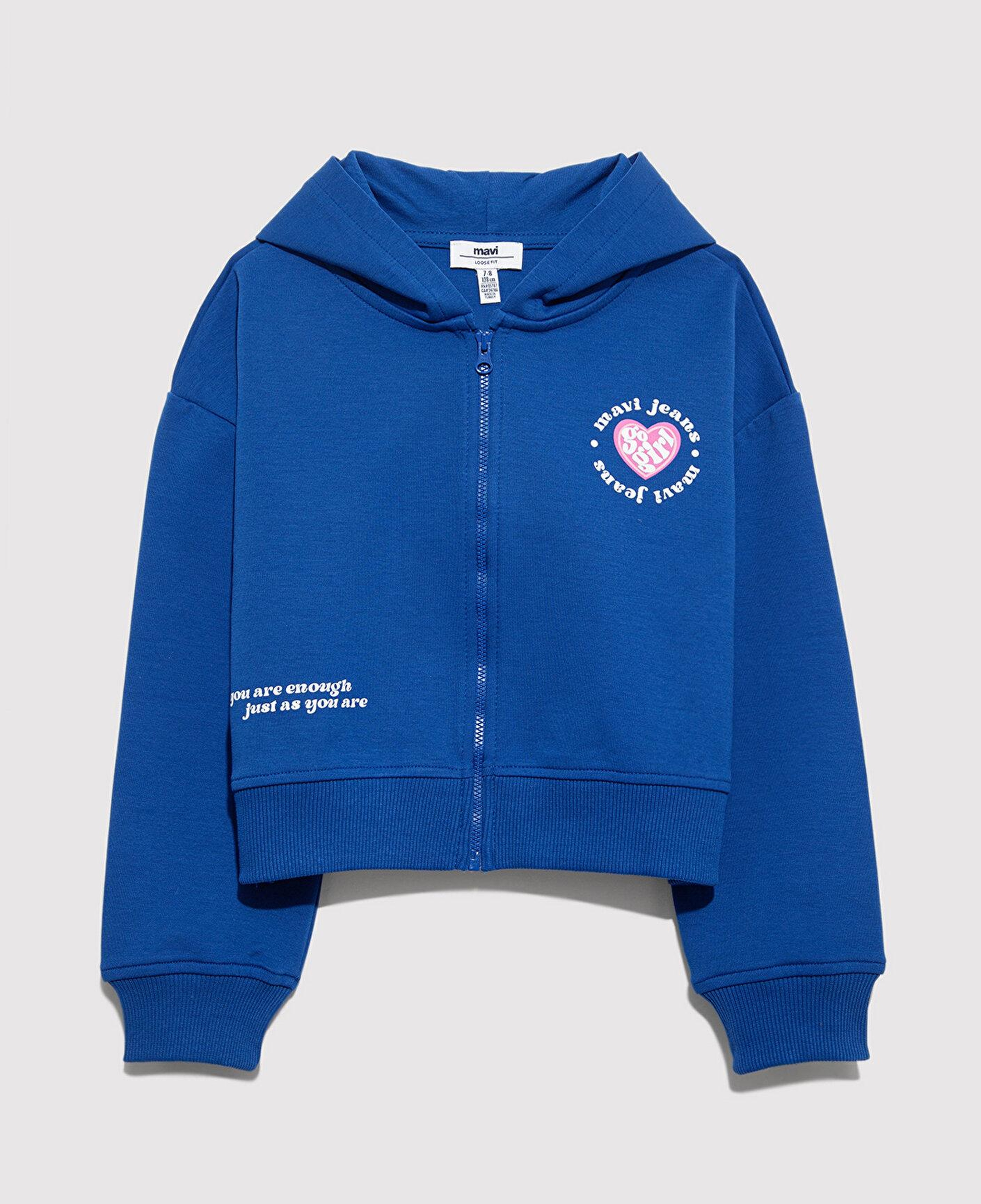 Mavi Mavi Jeans Baskılı Kapüşonlu Mavi Sweatshirt 7S10172-70770
