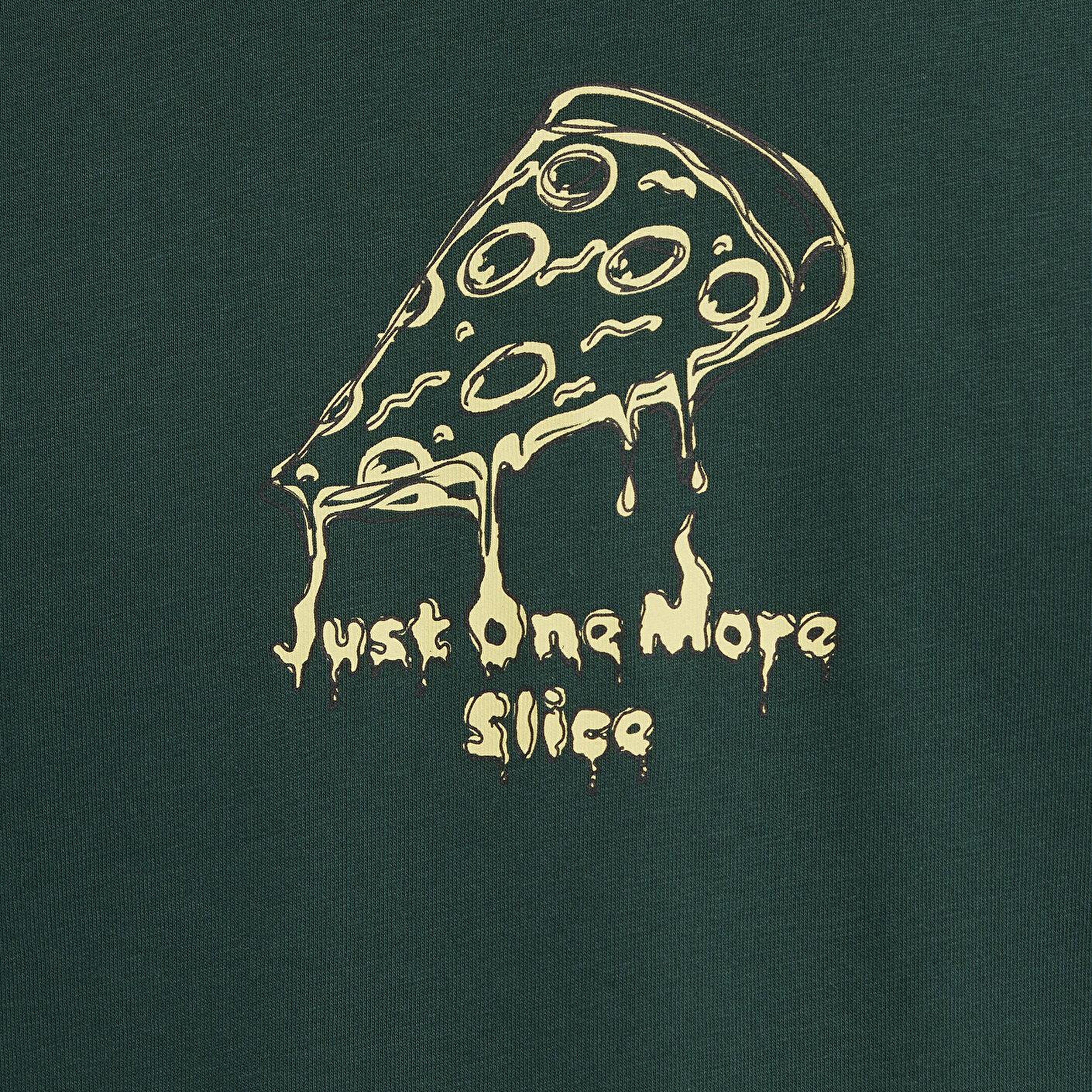 Mavi Pizza Baskılı Yeşil Tişört Oversize / Geniş Kesim 0613374-85173