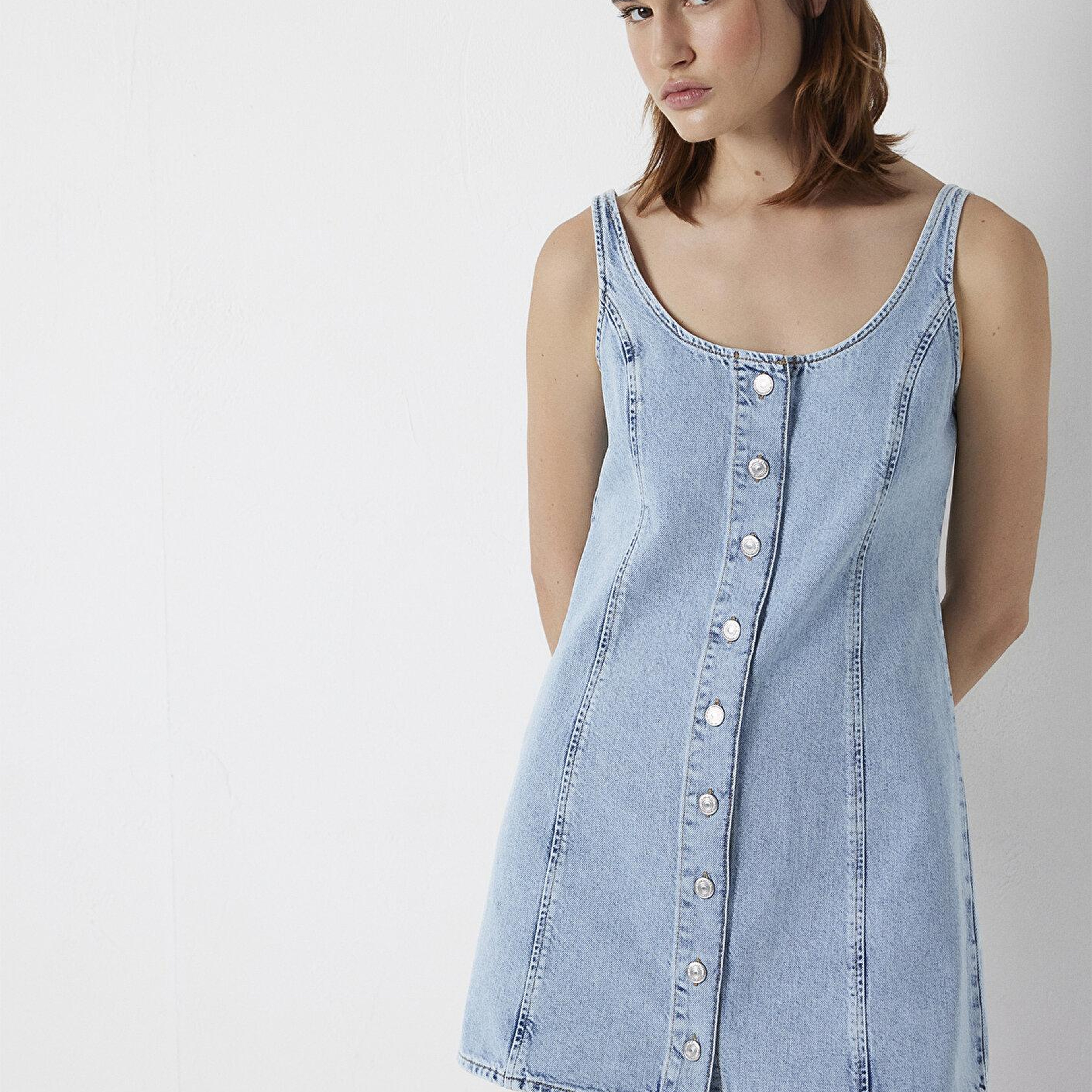 Mavi Mara Classic Denim Buz Mavisi Jean Elbise 1317104-A3186