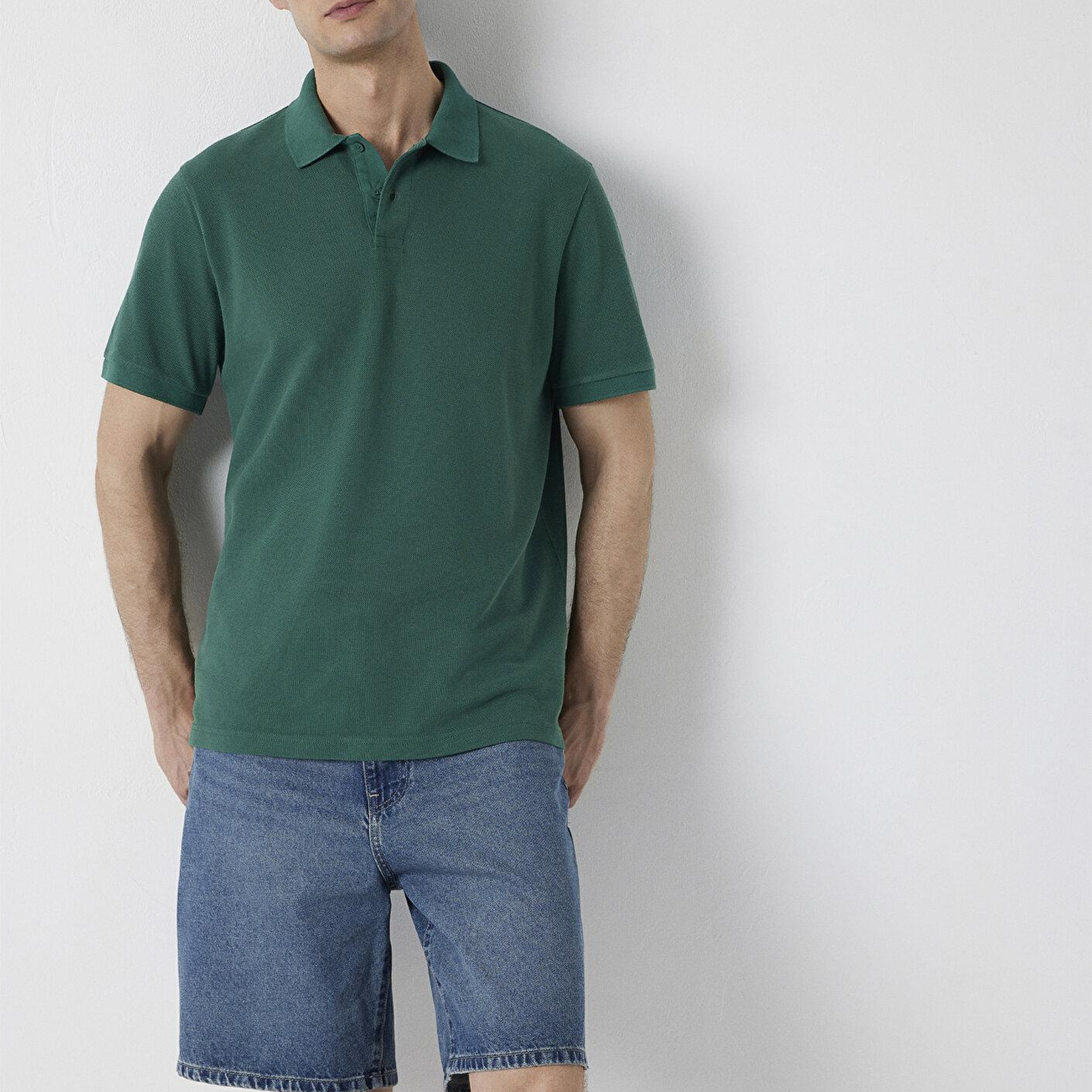 Mavi Yeşil Polo Tişört Regular Fit / Normal Kesim 0613491-82768