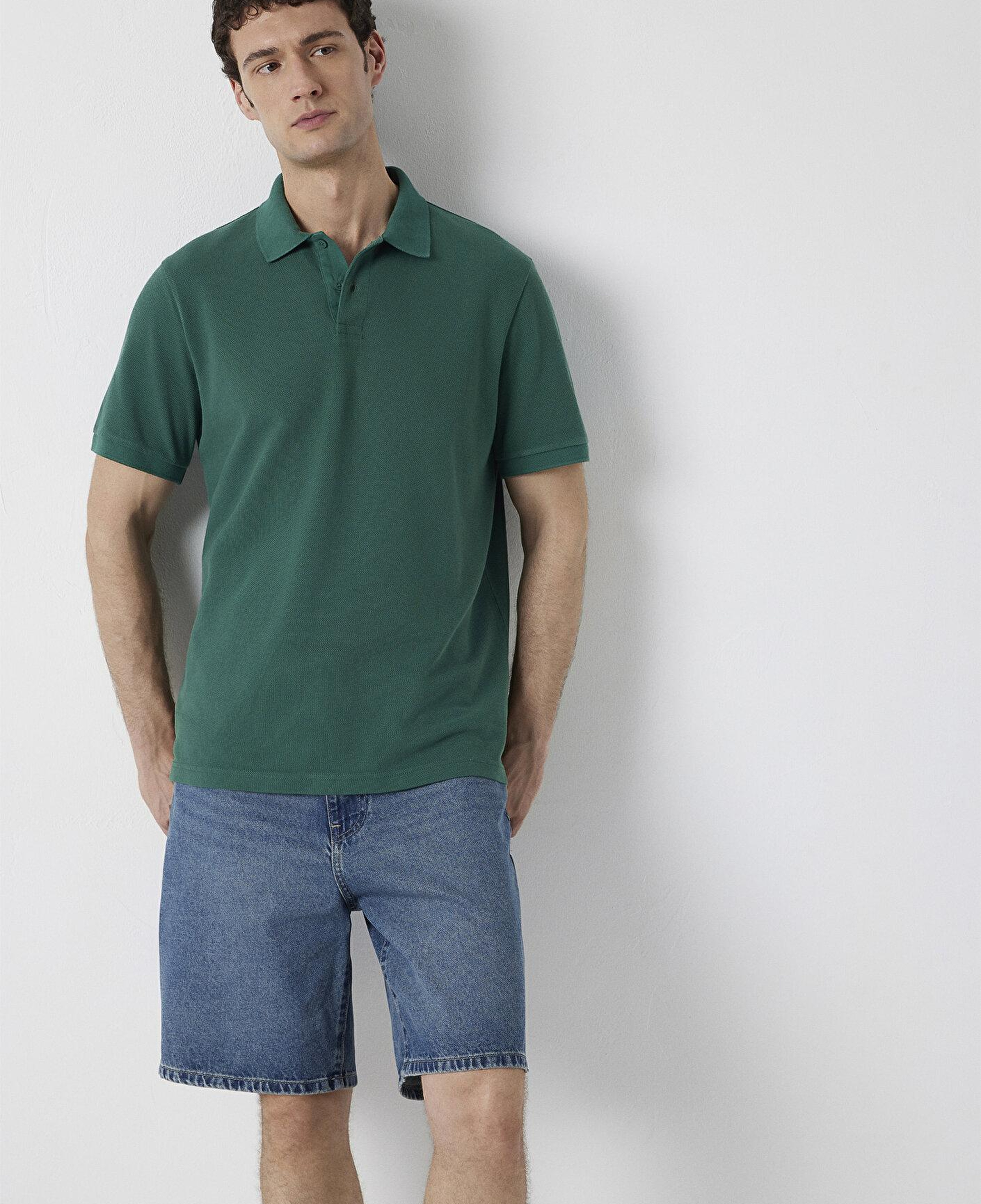 Mavi Yeşil Polo Tişört Regular Fit / Normal Kesim 0613491-82768