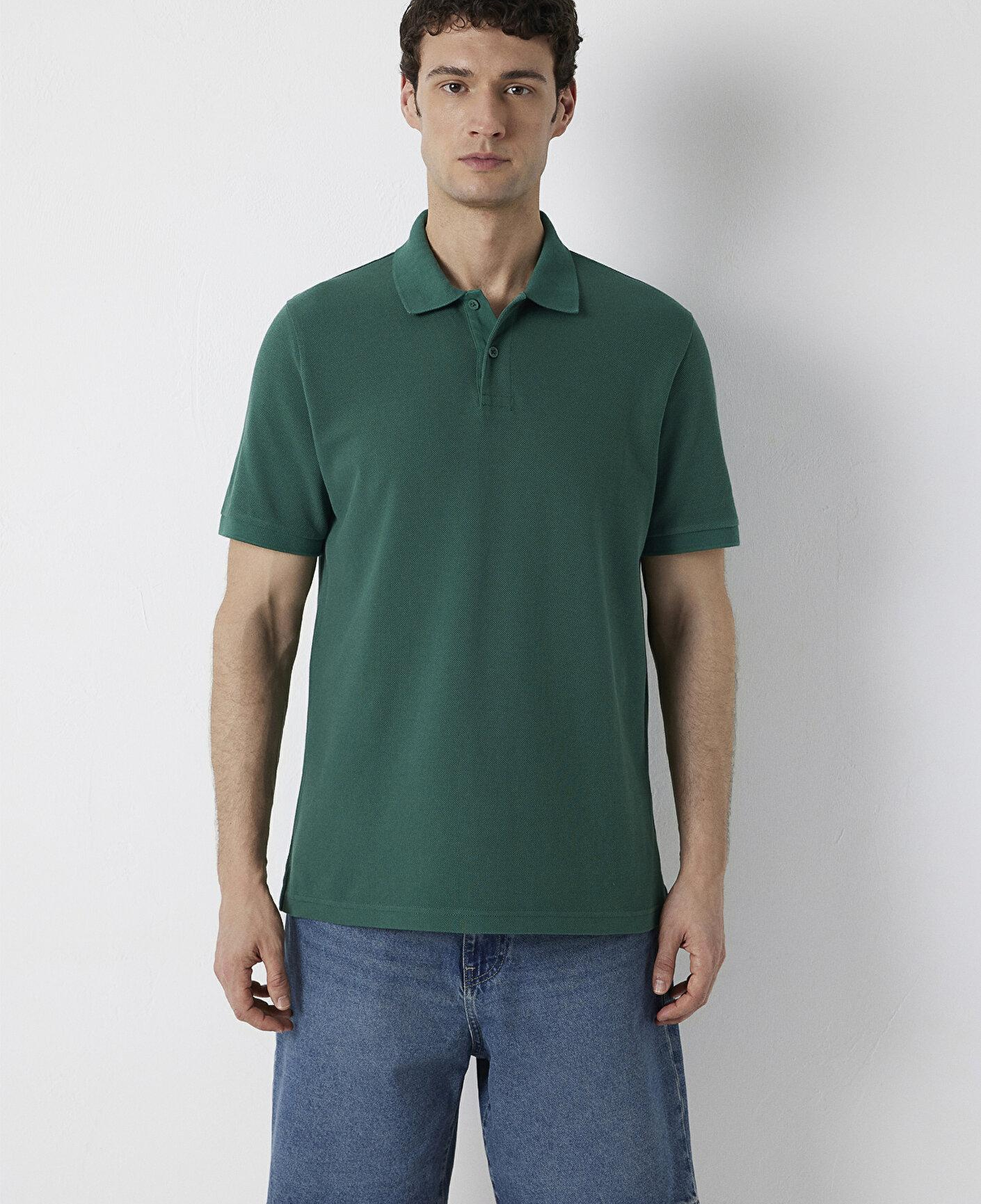 Mavi Yeşil Polo Tişört Regular Fit / Normal Kesim 0613491-82768