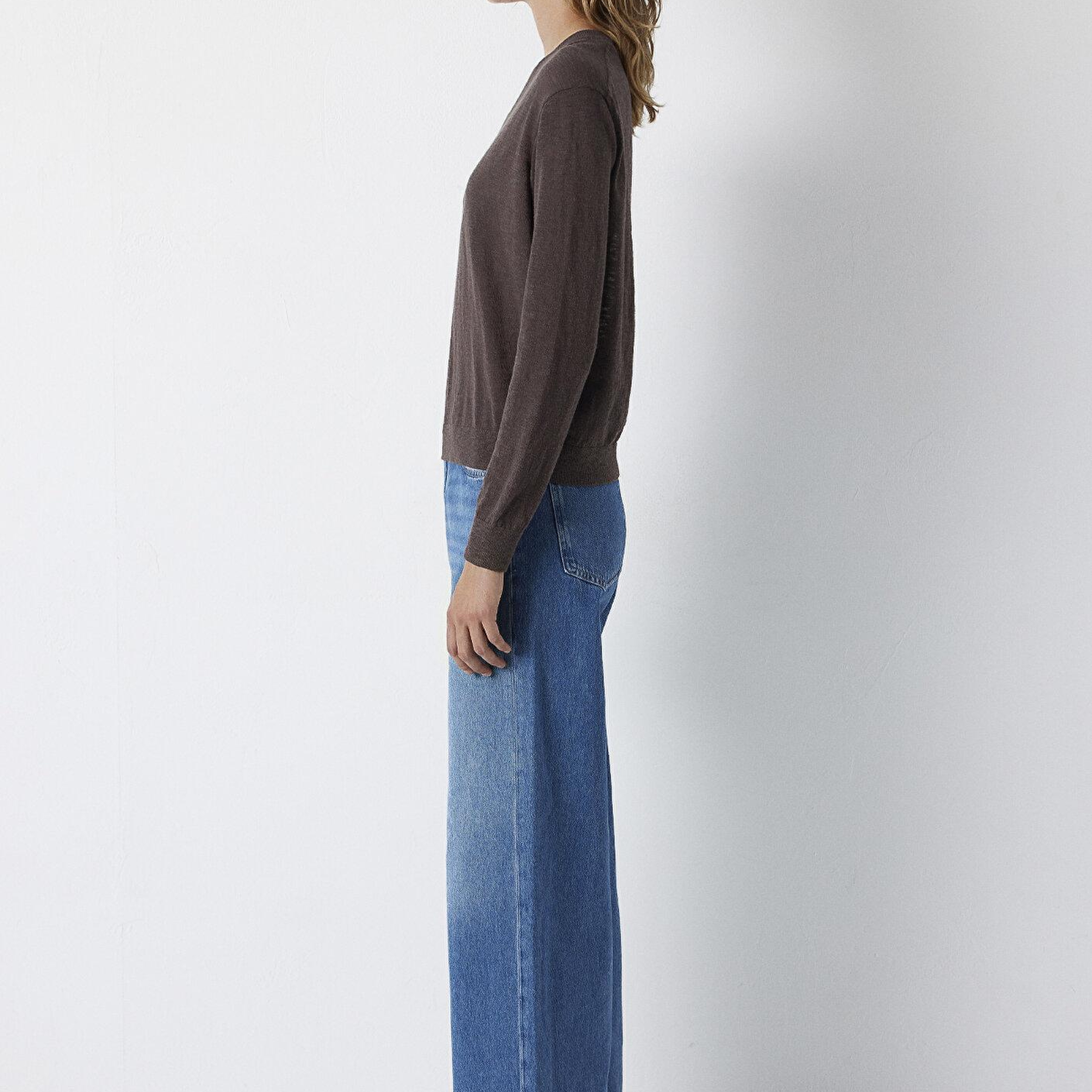 Mavi Kahverengi Triko Loose Fit / Bol Rahat Kesim 1710962-91100