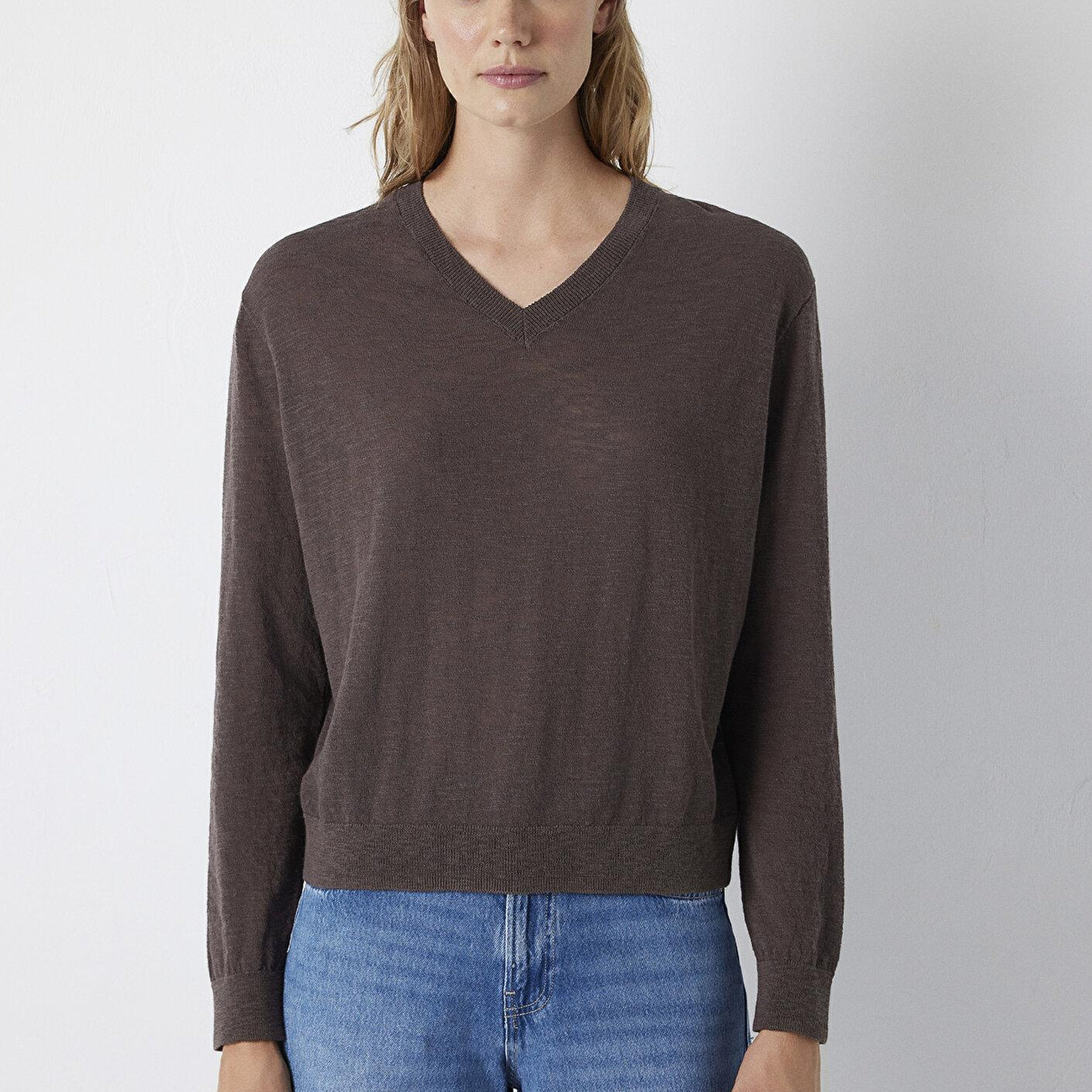 Mavi Kahverengi Triko Loose Fit / Bol Rahat Kesim 1710962-91100