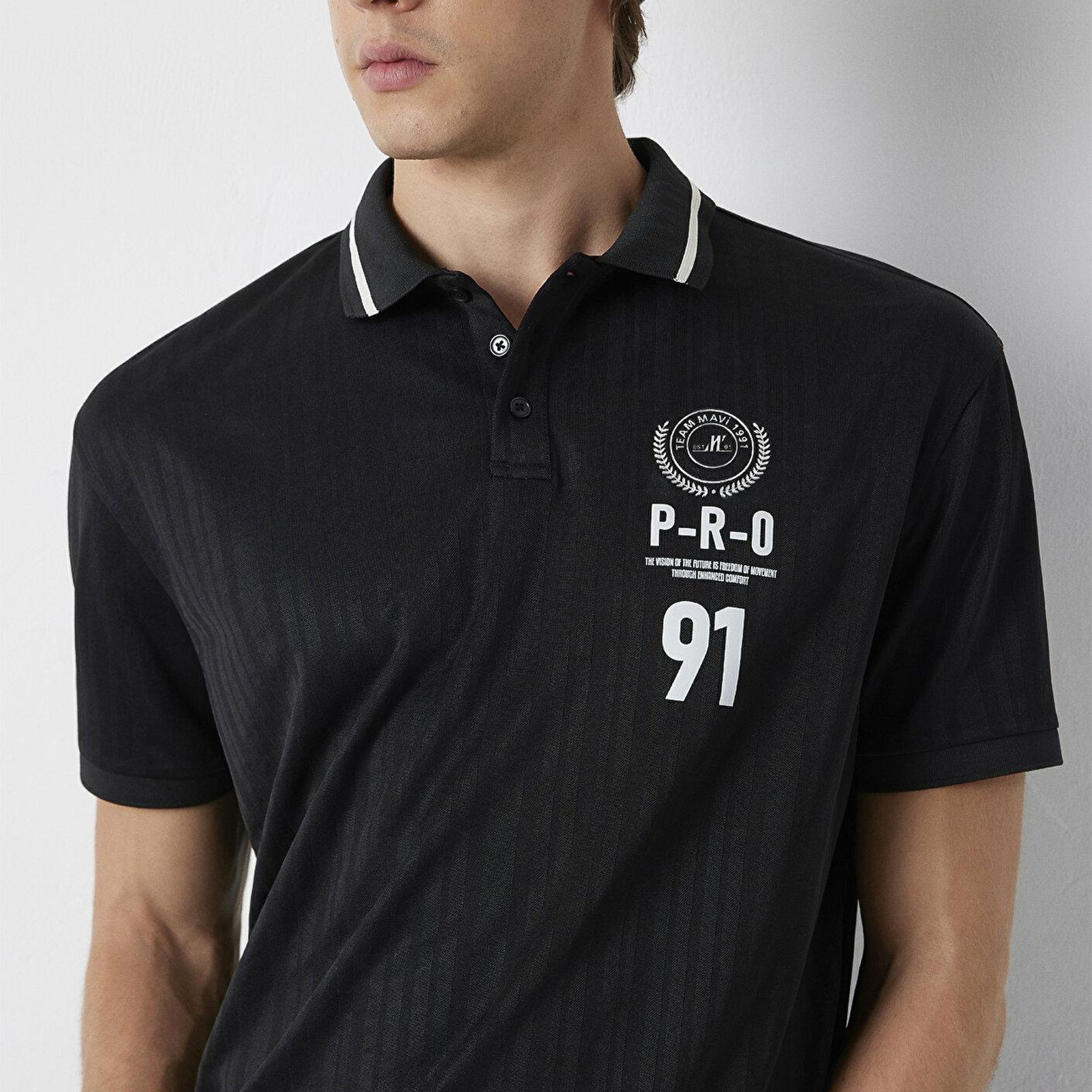 Mavi Siyah Tişört Loose Fit / Bol Rahat Kesim 0613625-900