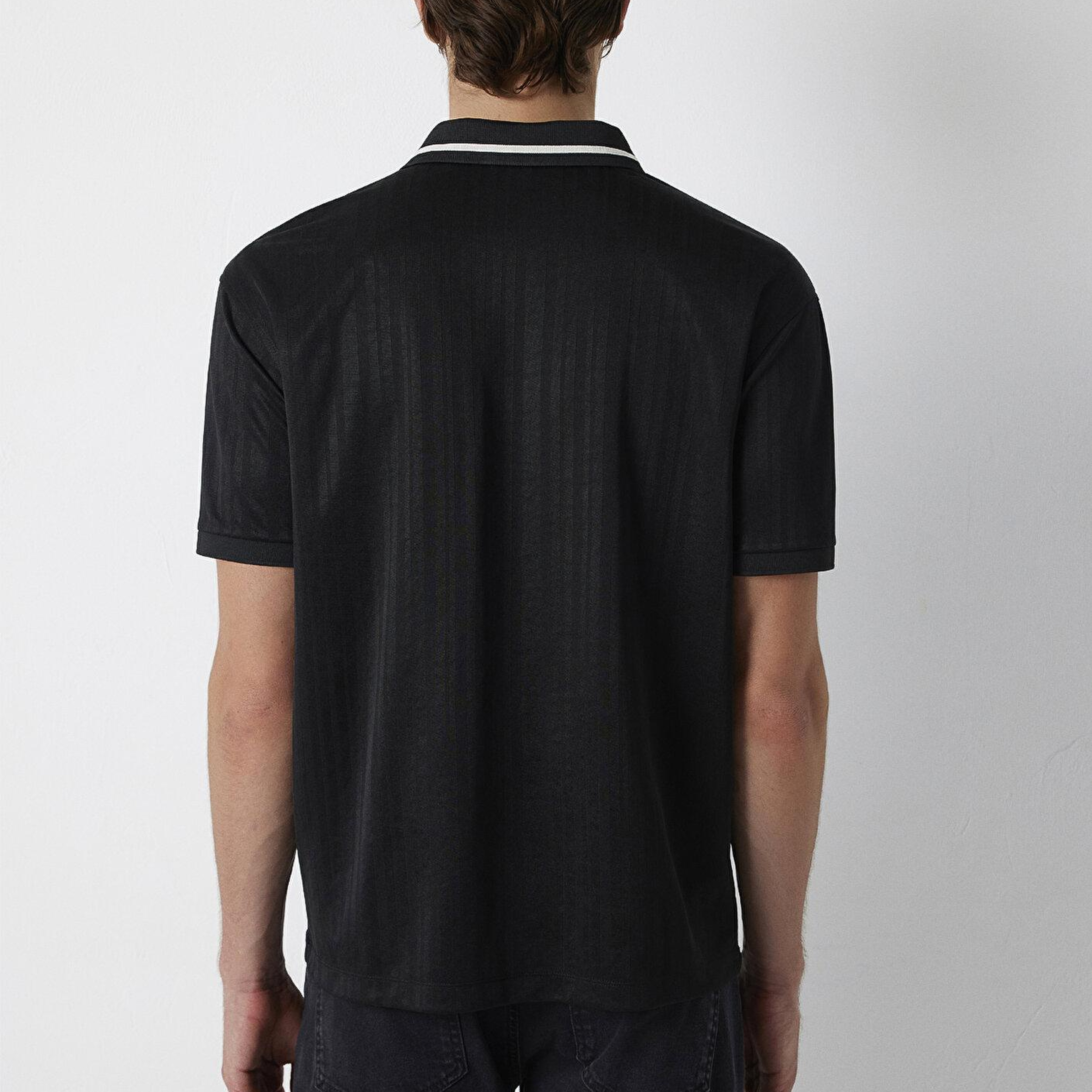 Mavi Siyah Tişört Loose Fit / Bol Rahat Kesim 0613625-900