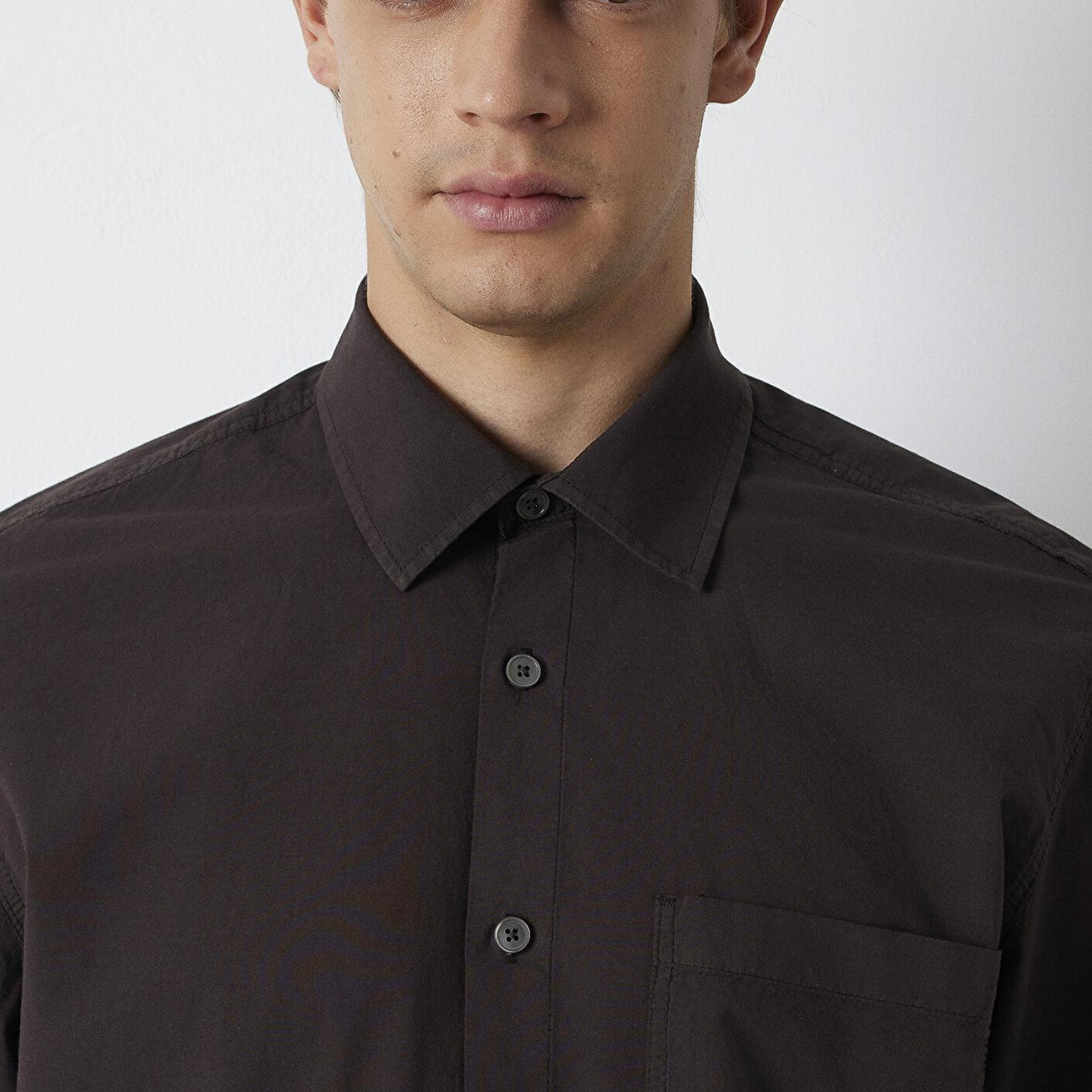 Mavi M Nakış DetaylıKahverengi Gömlek Loose Fit / Bol Rahat Kesim 0212140-70220