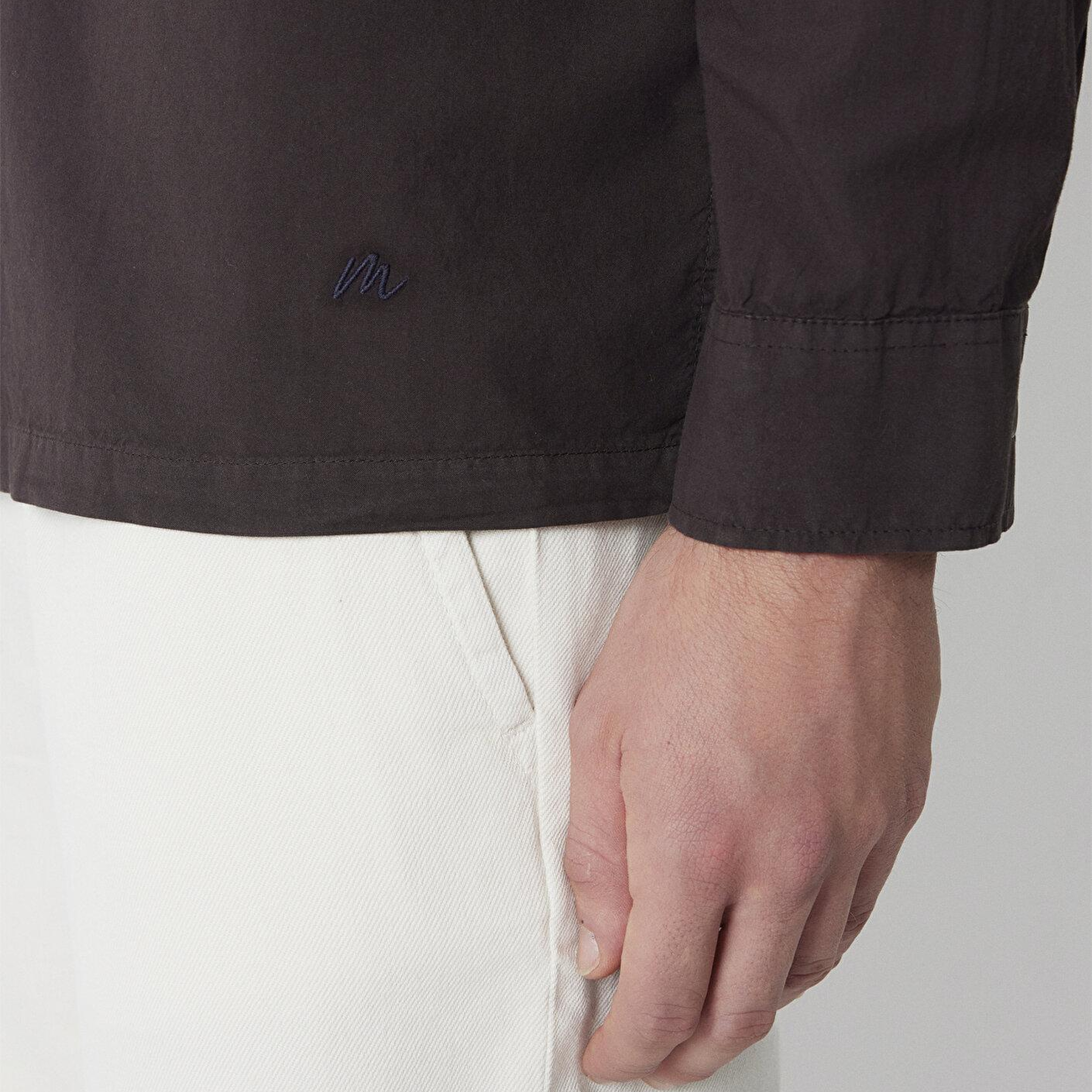 Mavi M Nakış DetaylıKahverengi Gömlek Loose Fit / Bol Rahat Kesim 0212140-70220