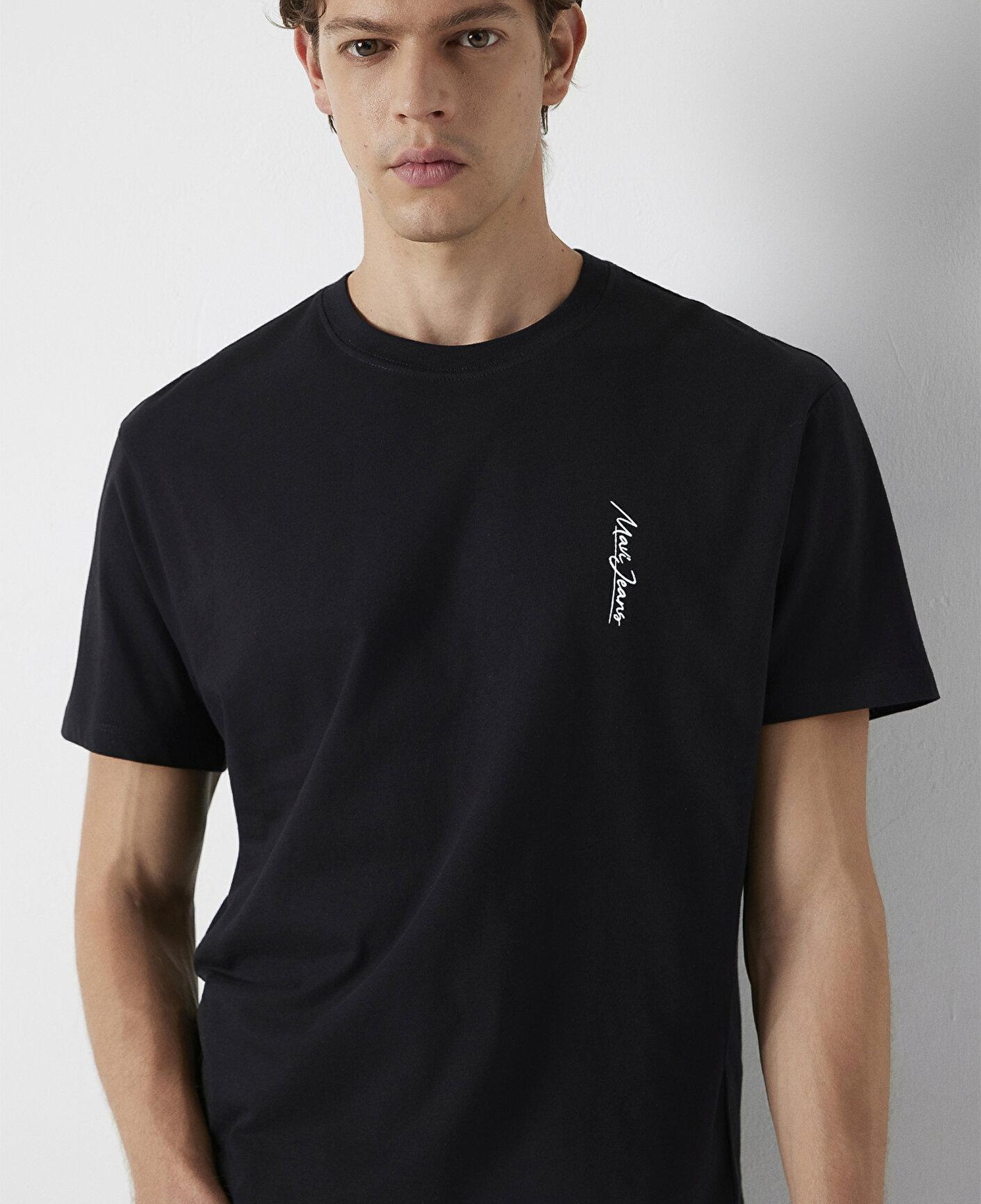 Mavi Siyah Tişört Loose Fit / Bol Rahat Kesim 0613558-900