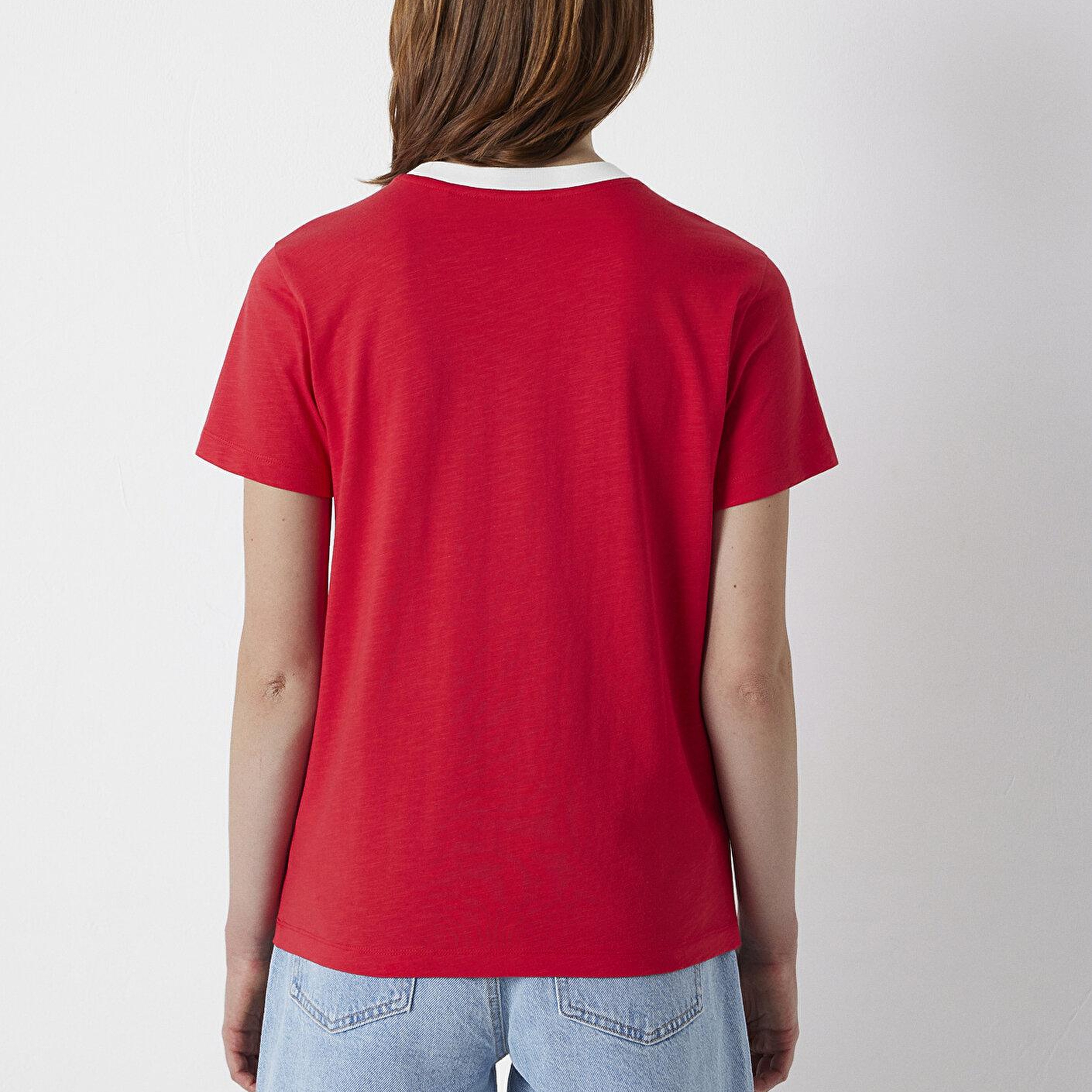 Mavi Kırmızı Tişört Regular Fit / Normal Kesim 1614296-70477