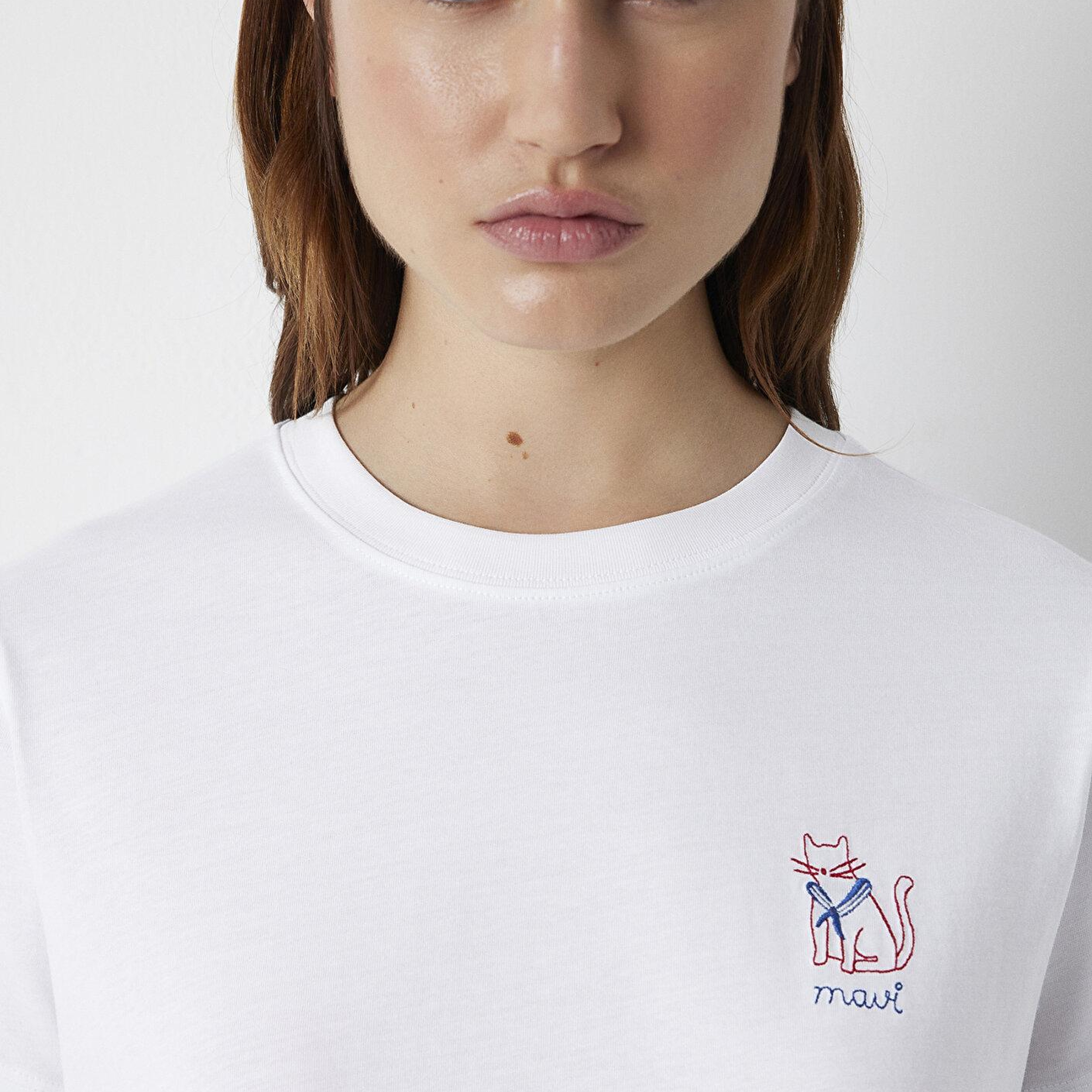 Mavi Beyaz Tişört Regular Fit / Normal Kesim 1614295-620