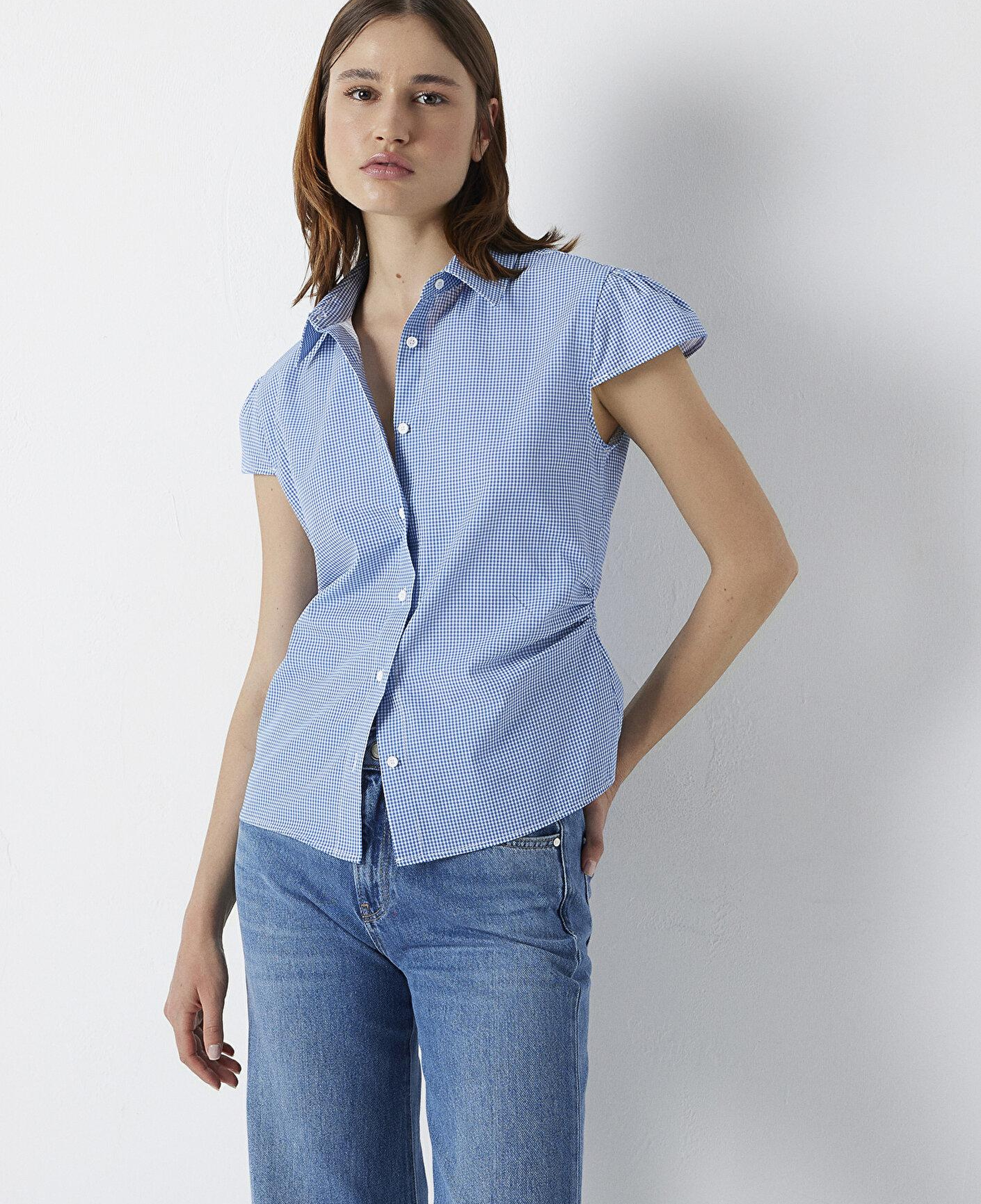 Mavi Kareli Gömlek Slim Fit / Dar Kesim 1220431-83154